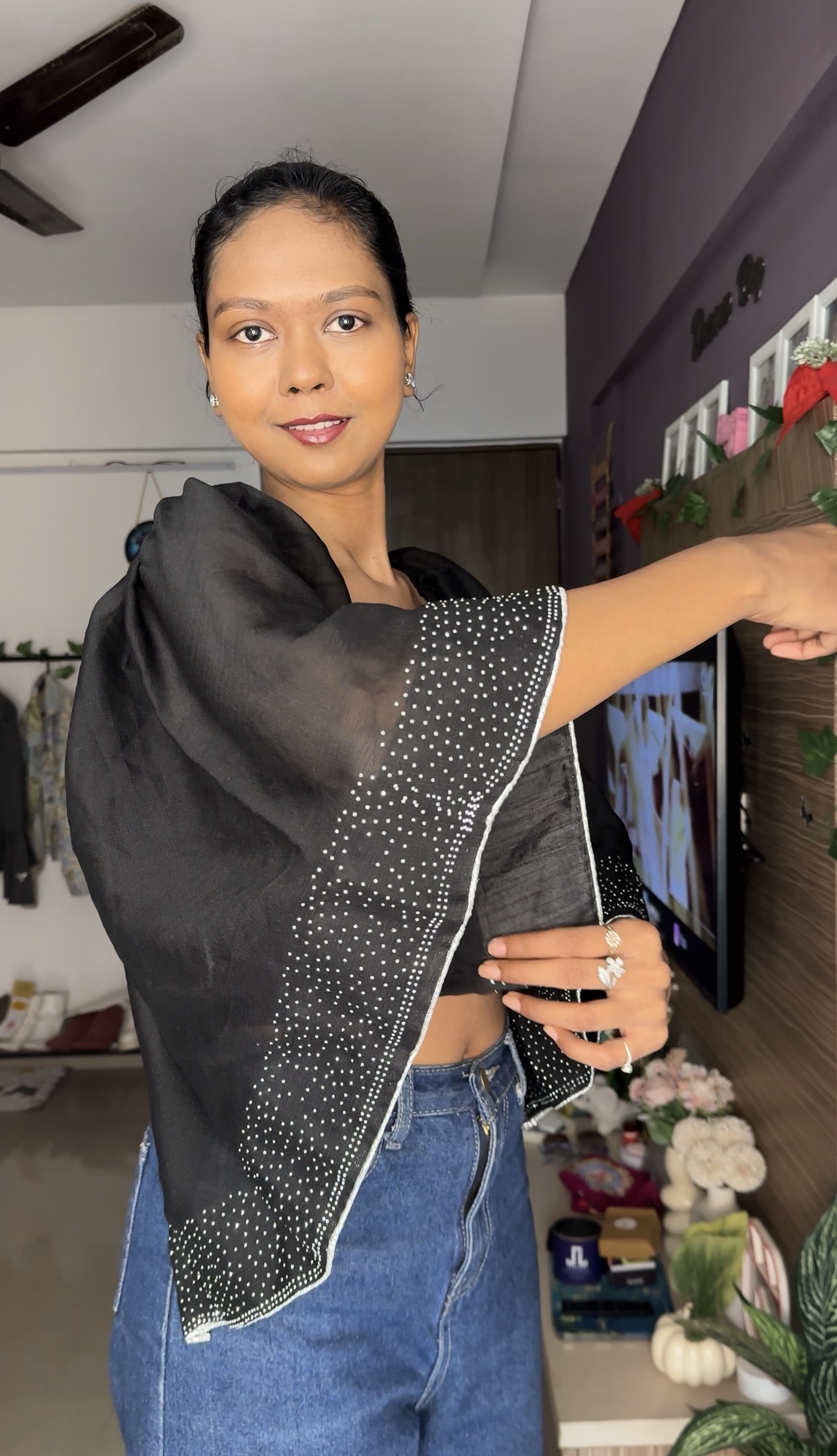 Black Kimono Detachable Bra Strap Sleeves