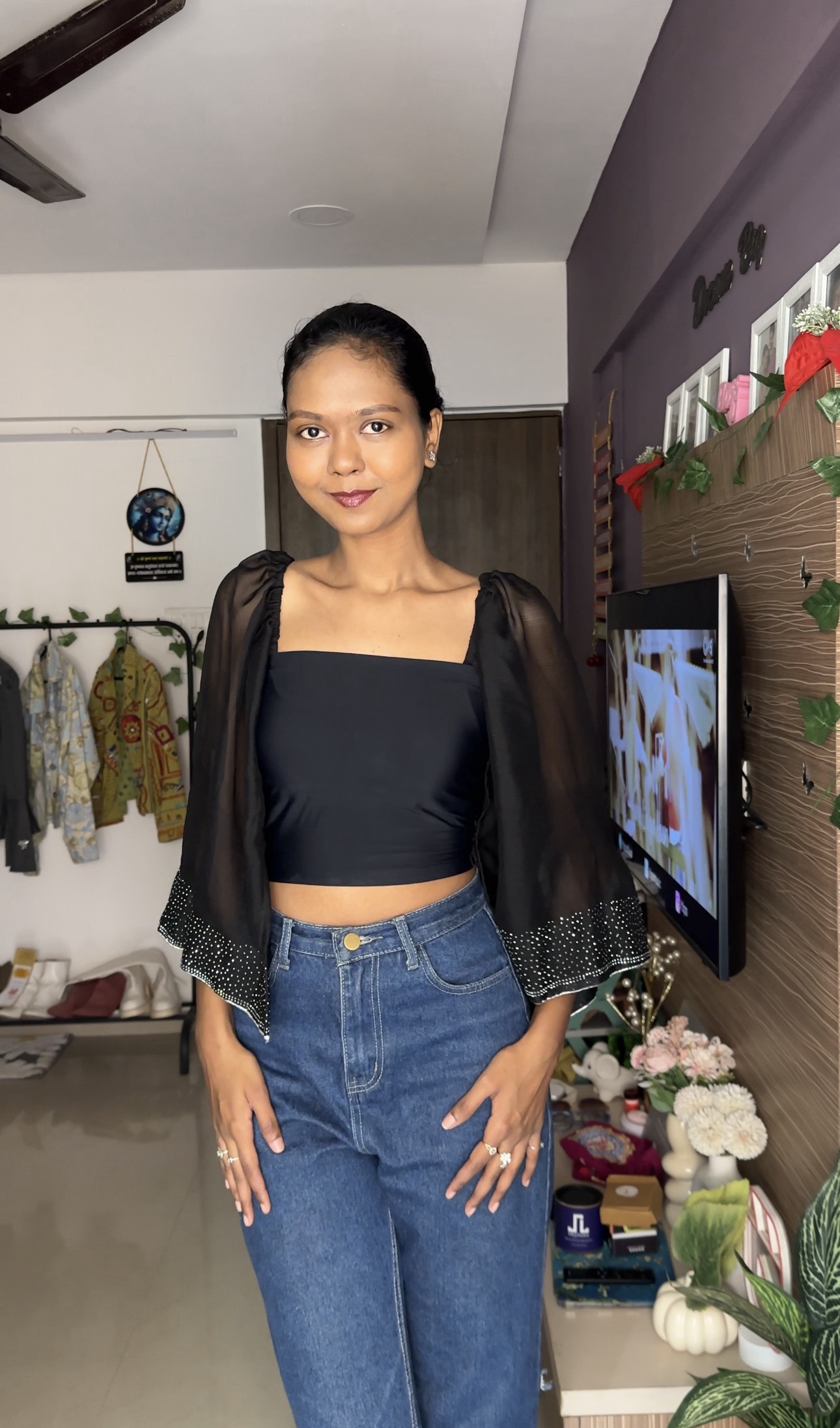 Black Kimono Detachable Bra Strap Sleeves