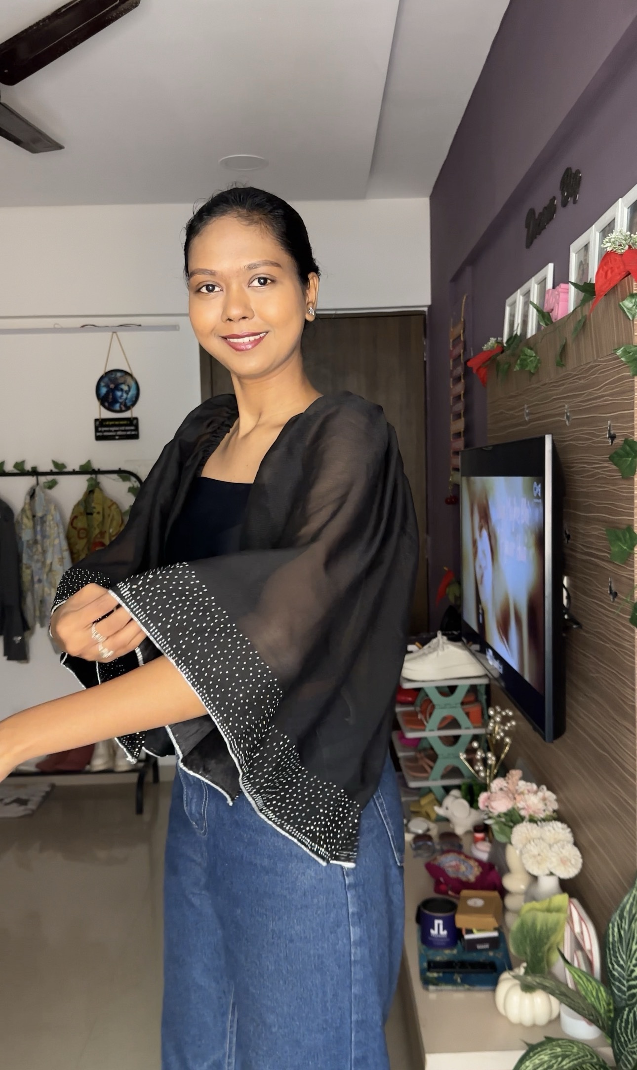 Black Kimono Detachable Bra Strap Sleeves