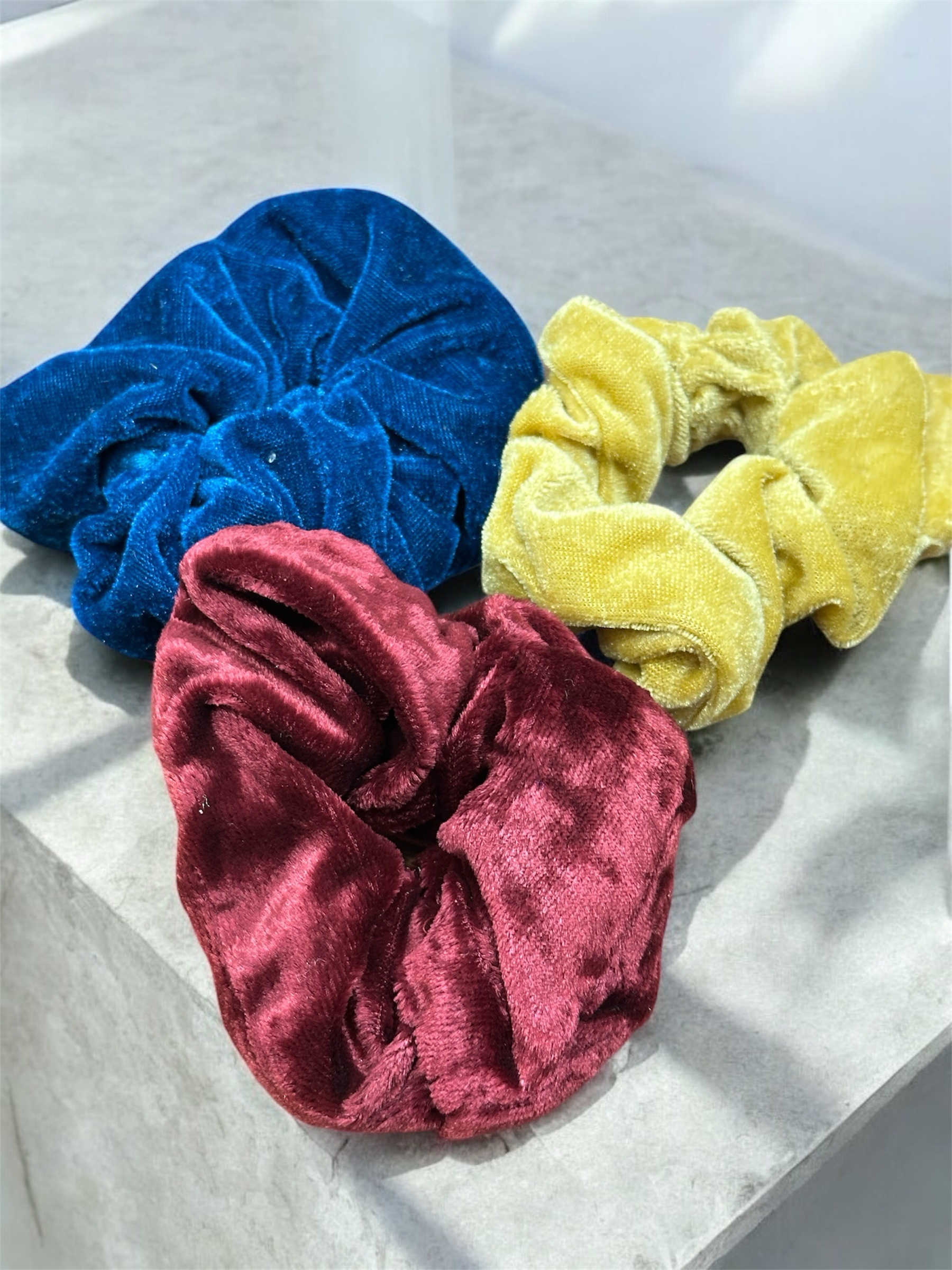 Set of 3 Velvet Scrunchies