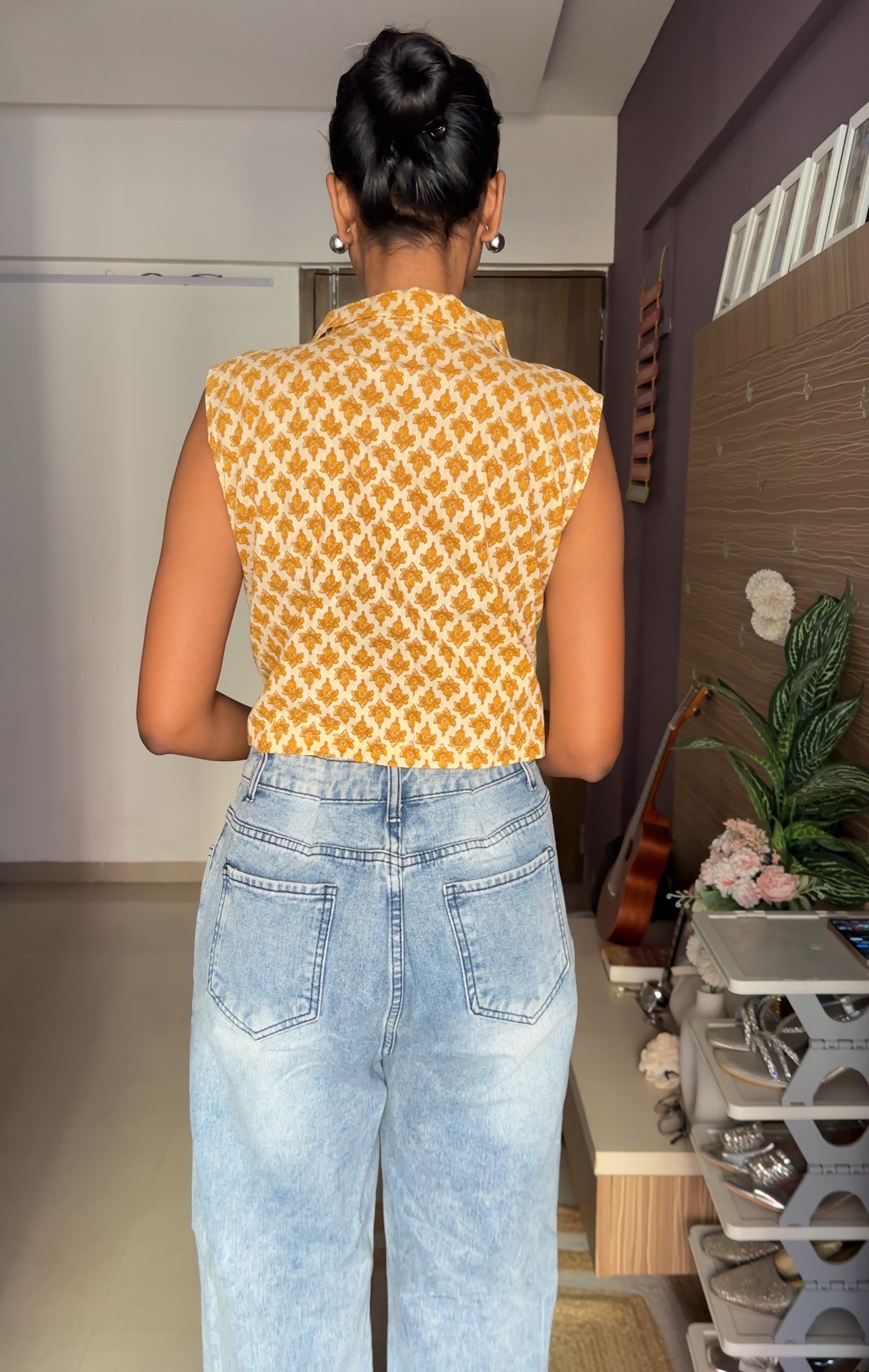 Occur Yellow Cotton Waistcoat