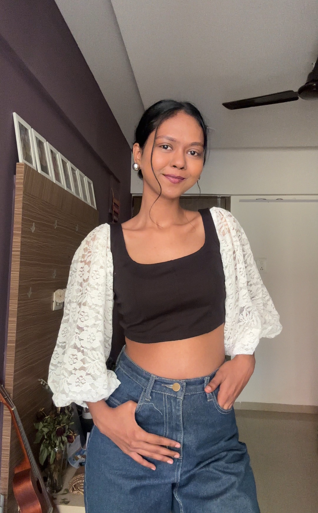 Brasso White Long Detachable Puff Sleeves