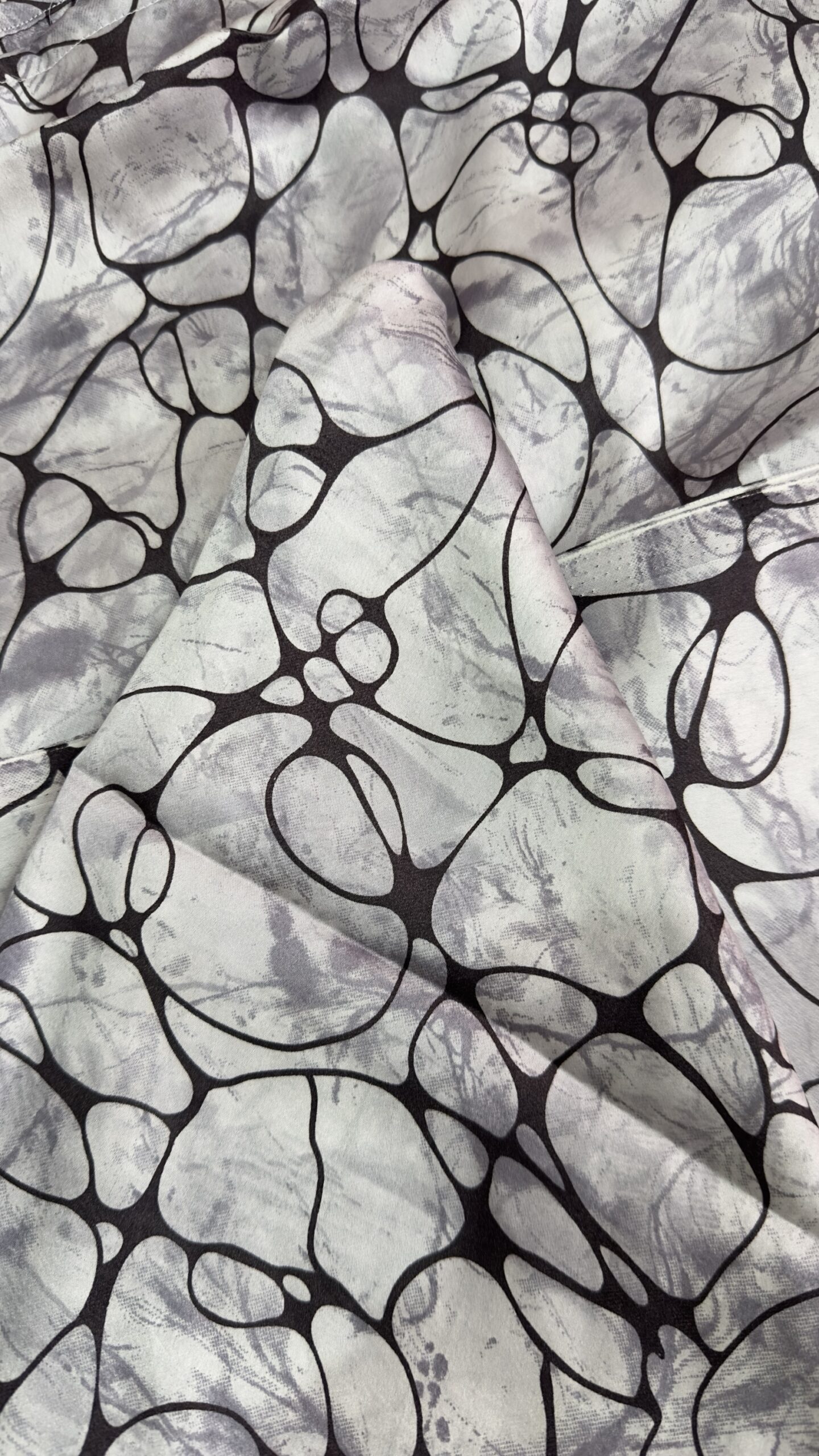 Marble print satin multiway skirt