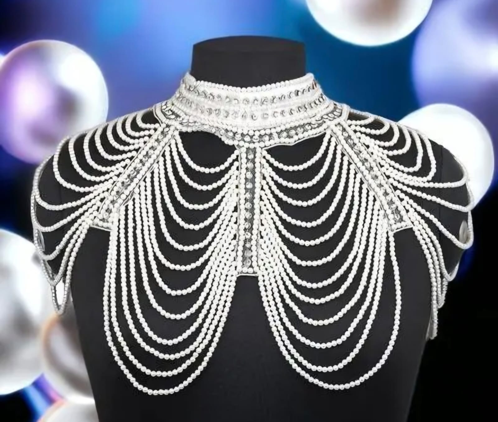 Infinite Style White Pearl Cape
