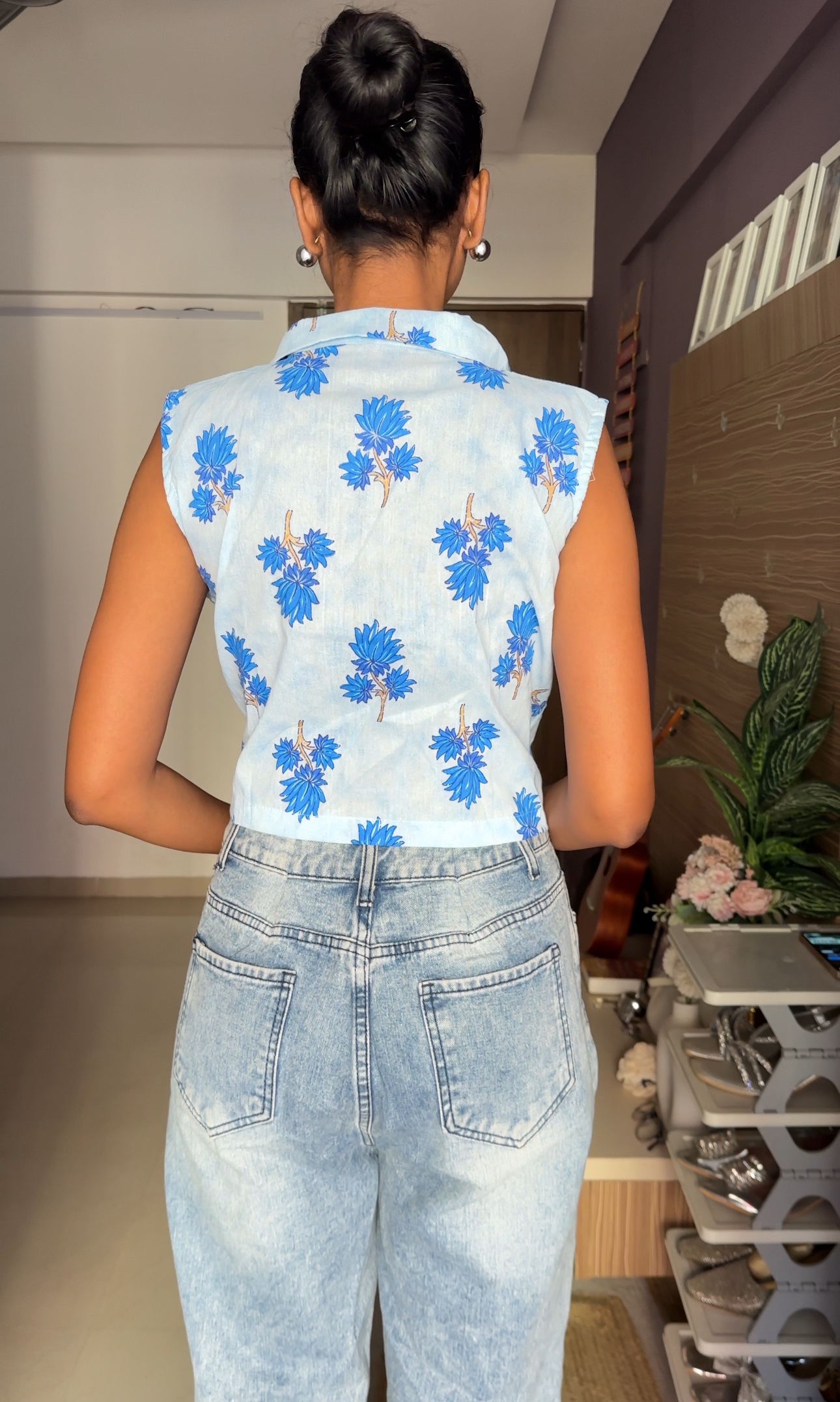 Baby Blue Cotton Waistcoat