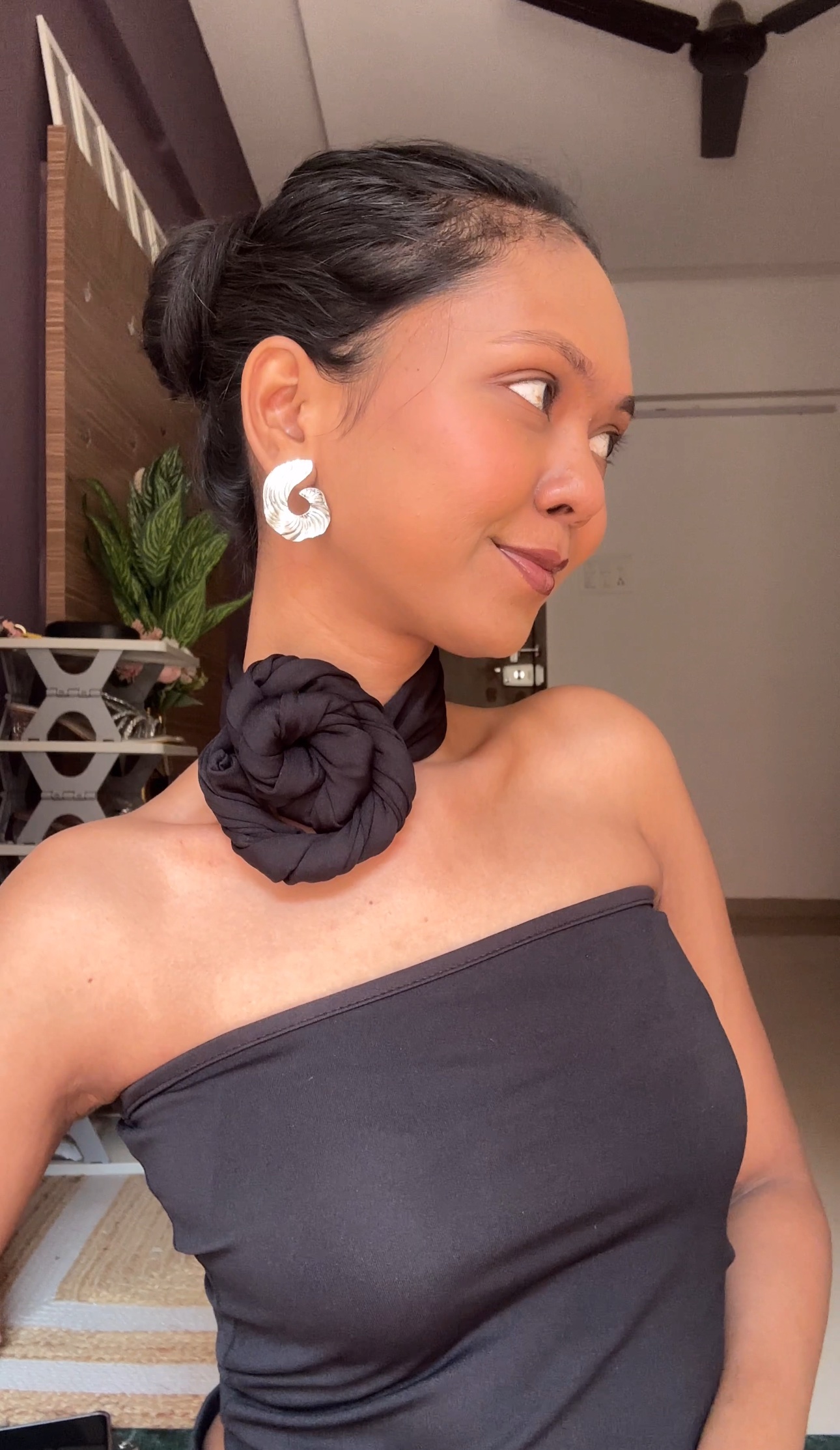 Black Multistyle Crop Top