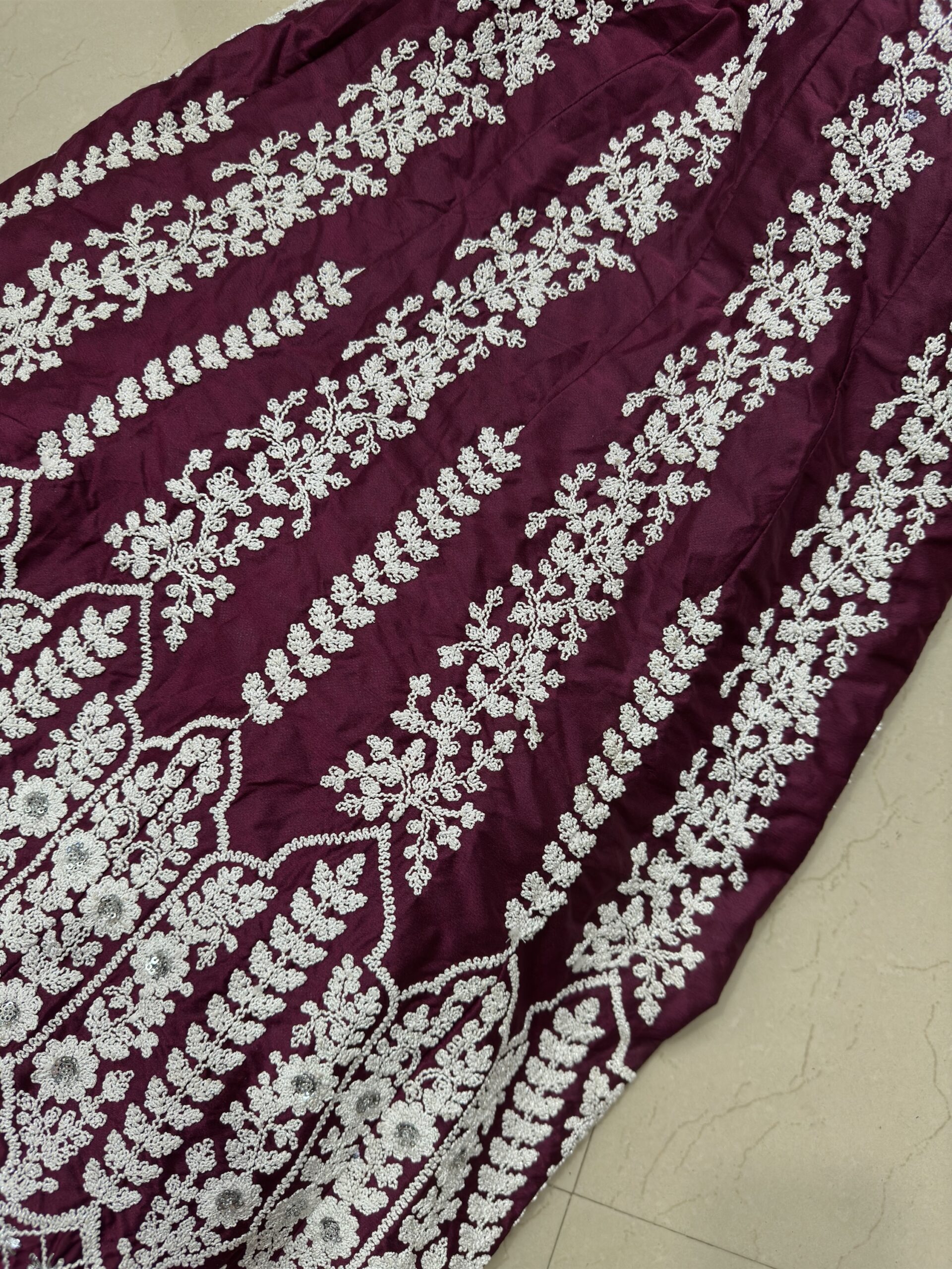 Purple Fully Stitched Lehenga Set