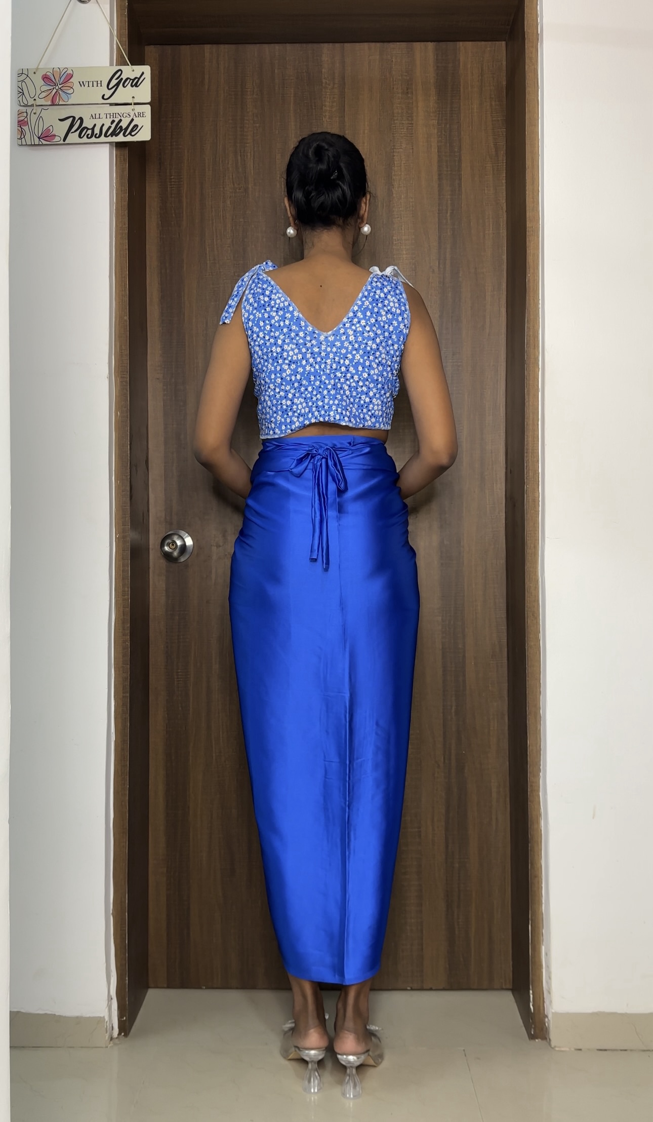 Royal Blue Satin Multiway Skirt