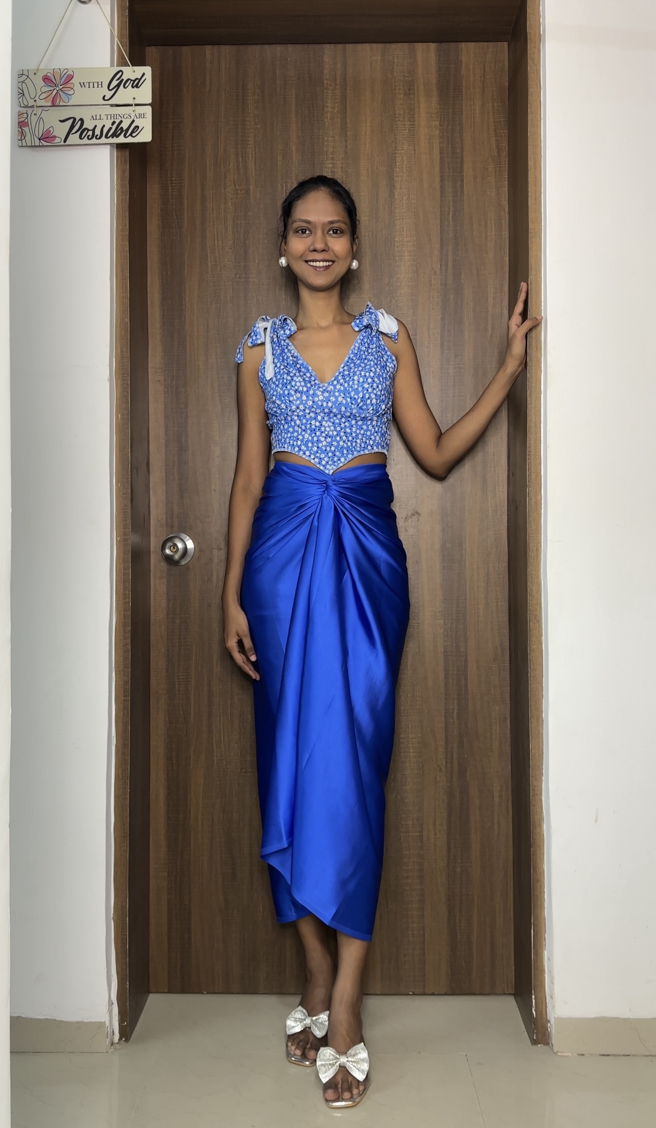 Royal Blue Satin Multiway Skirt