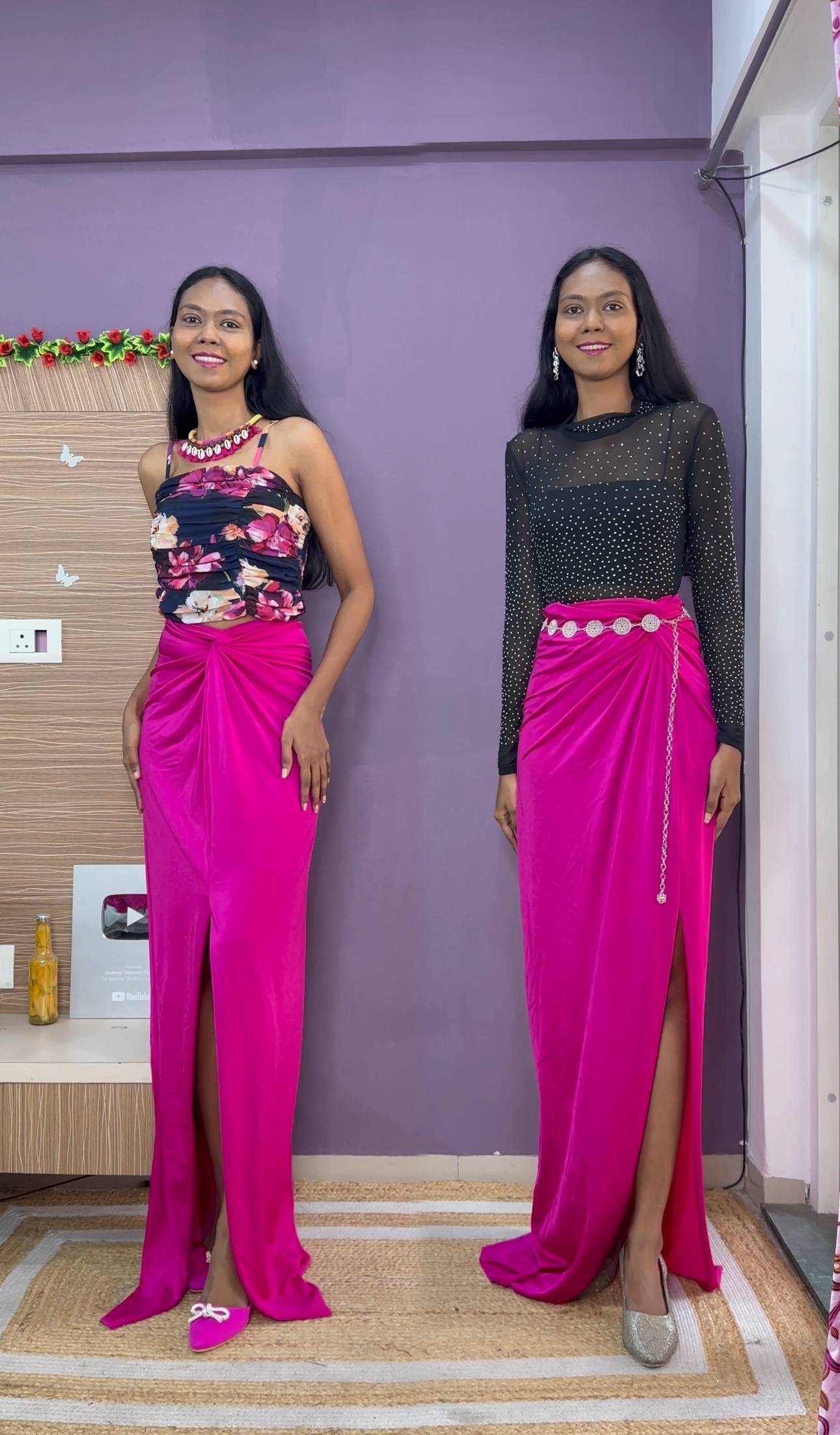 Pink Lycra Multiway Skirt