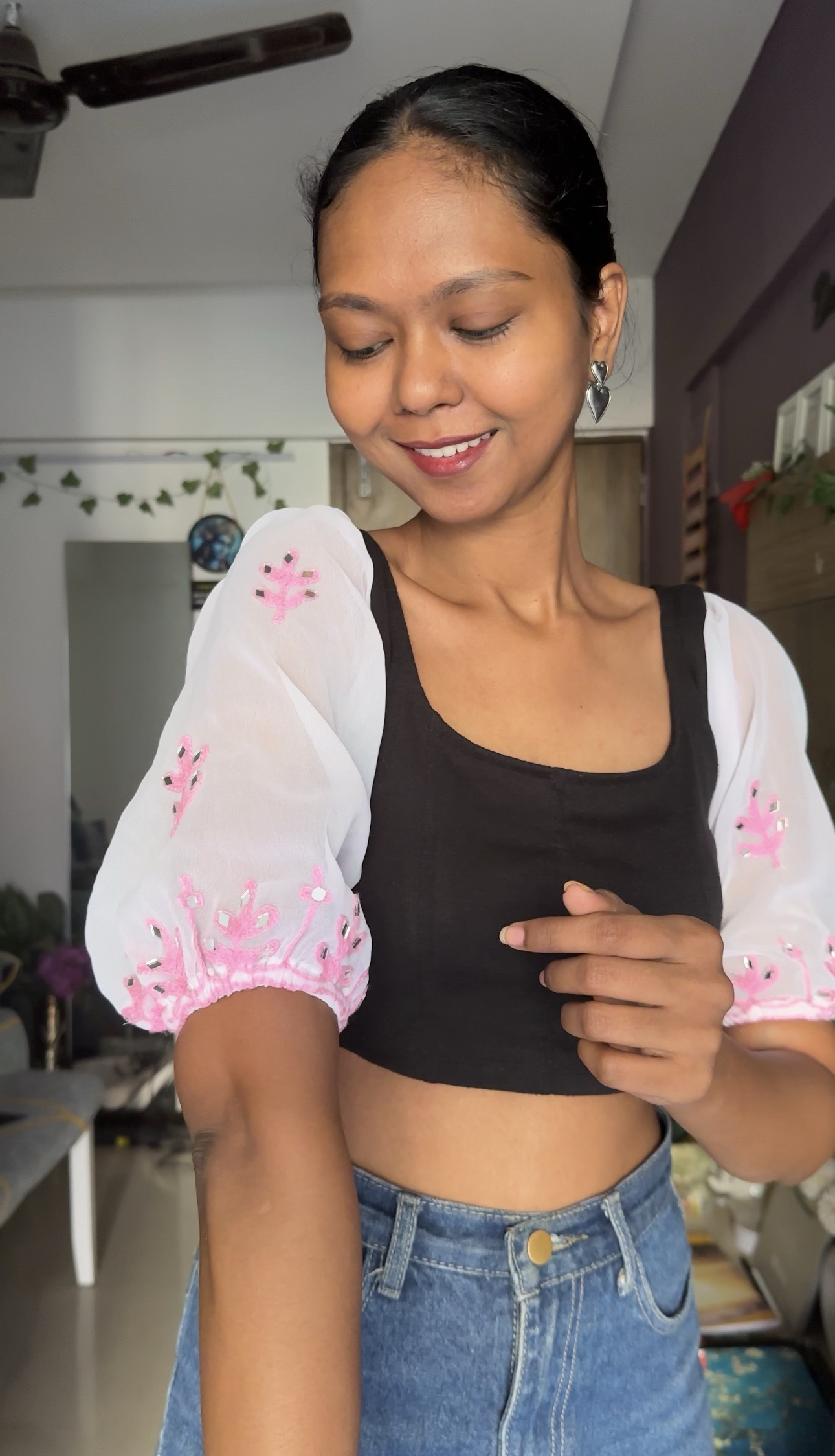 Mirror Work Puff Sleeves