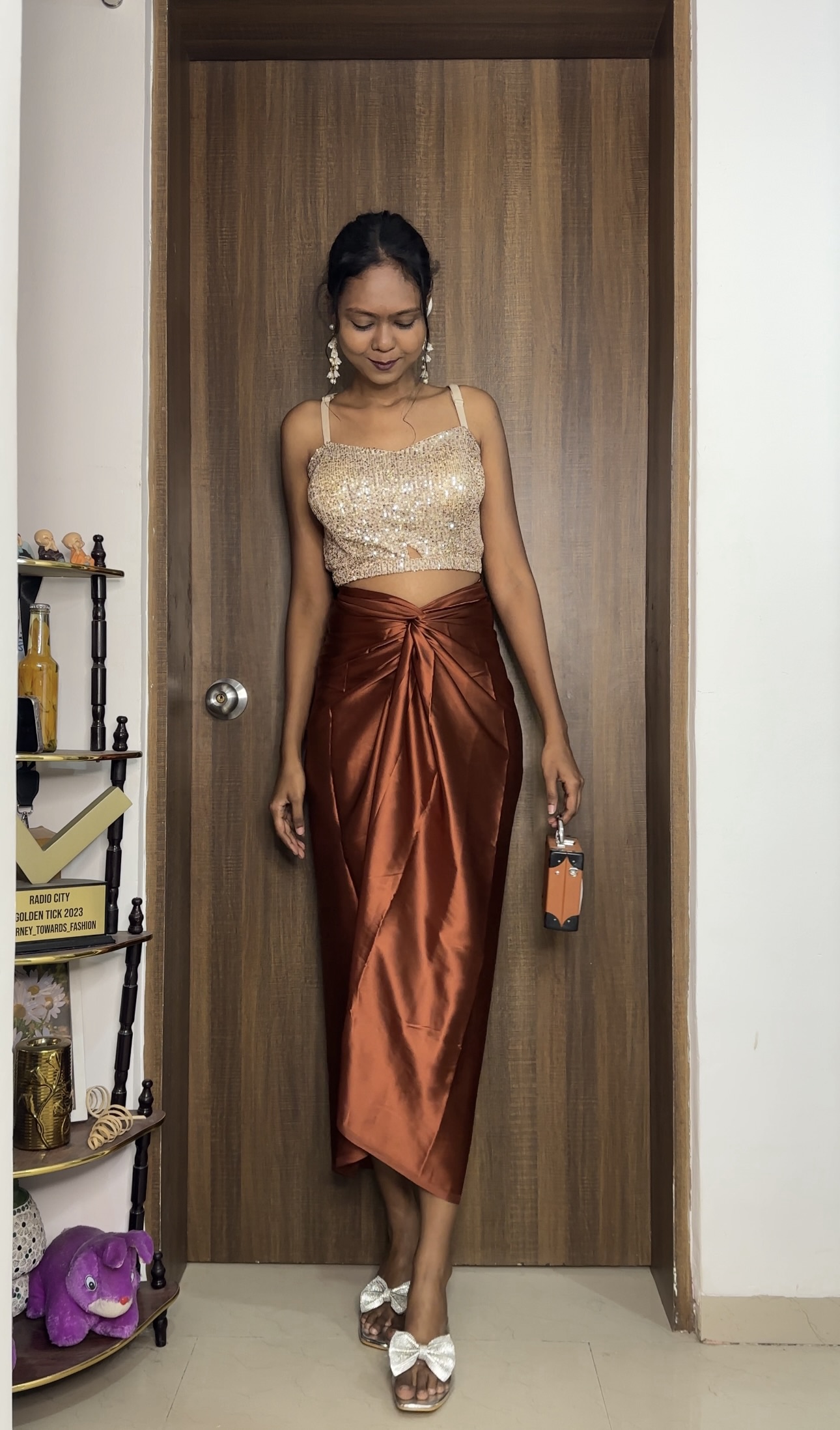 Brown Satin Multiway Skirt