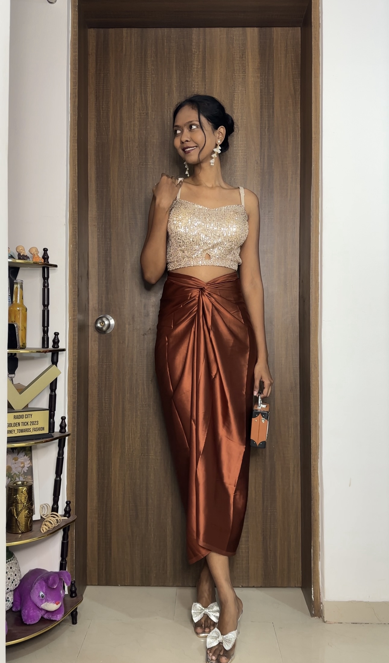 Brown Satin Multiway Skirt