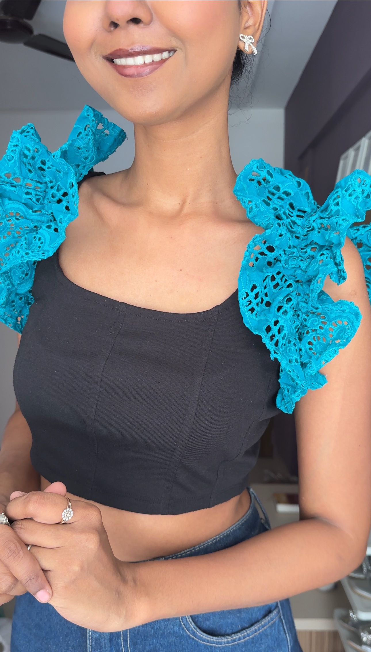 Teal Cut work sleeves