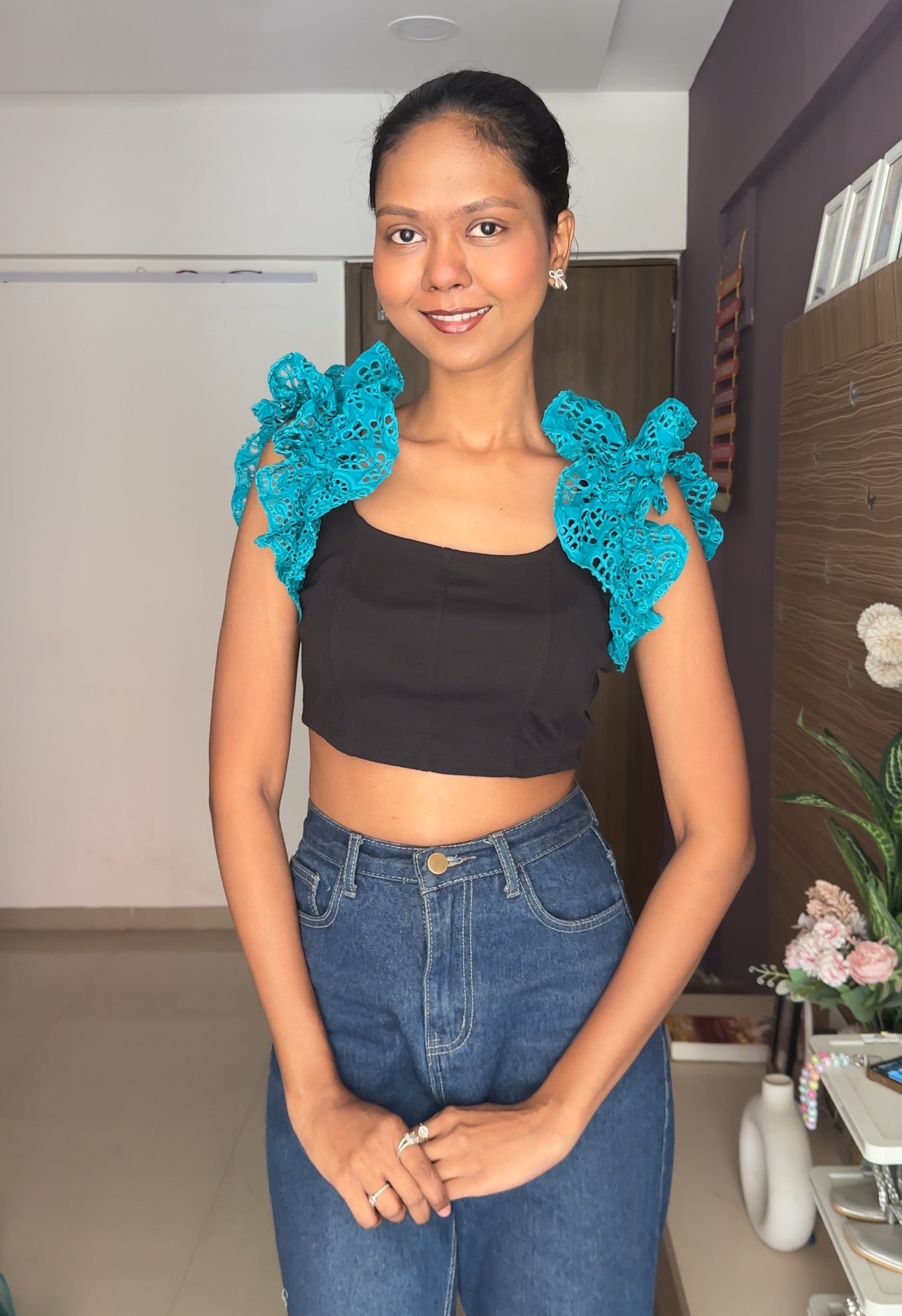 Teal Cut work sleeves