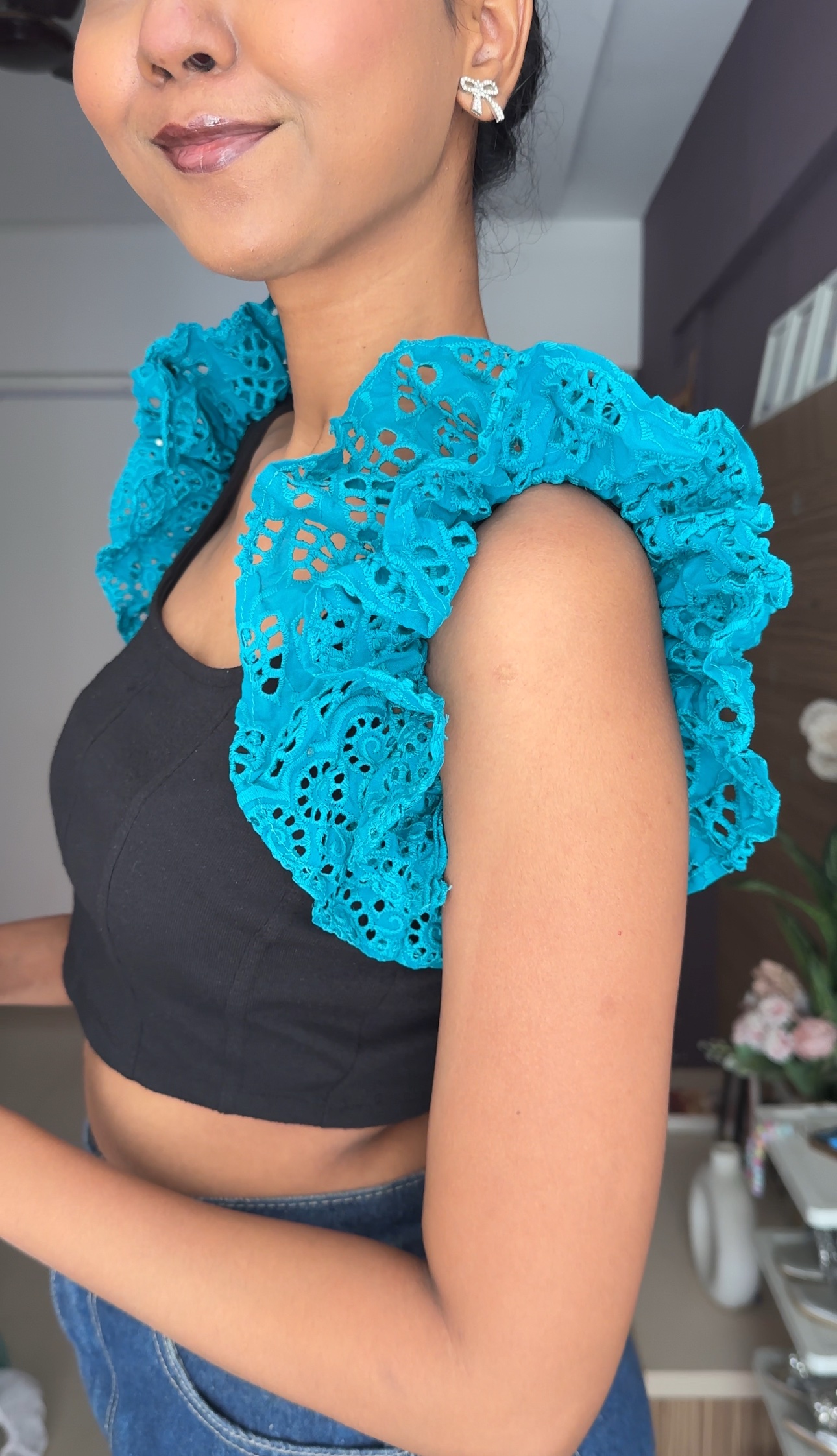 Teal Cut work sleeves
