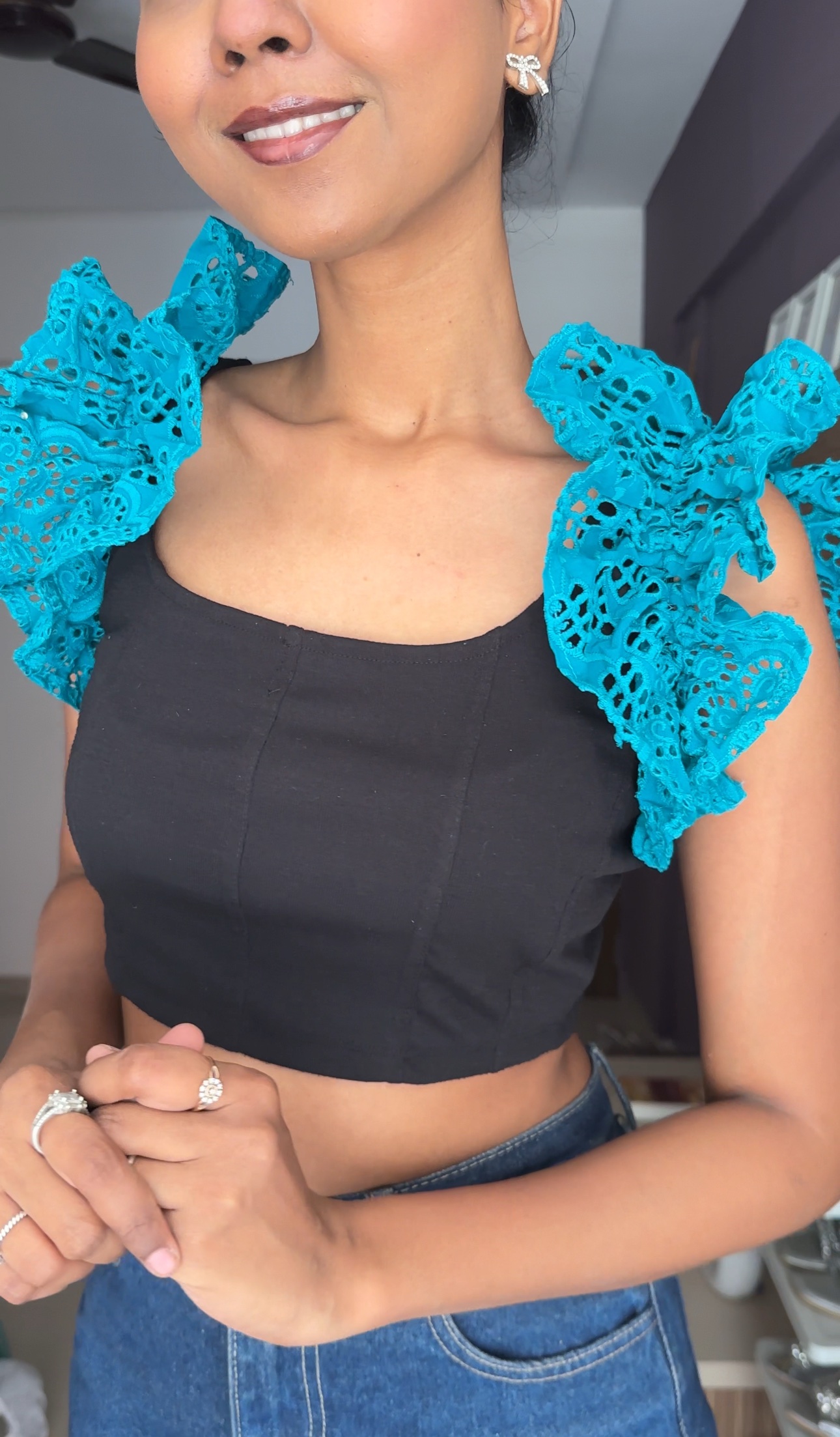 Teal Cut work sleeves