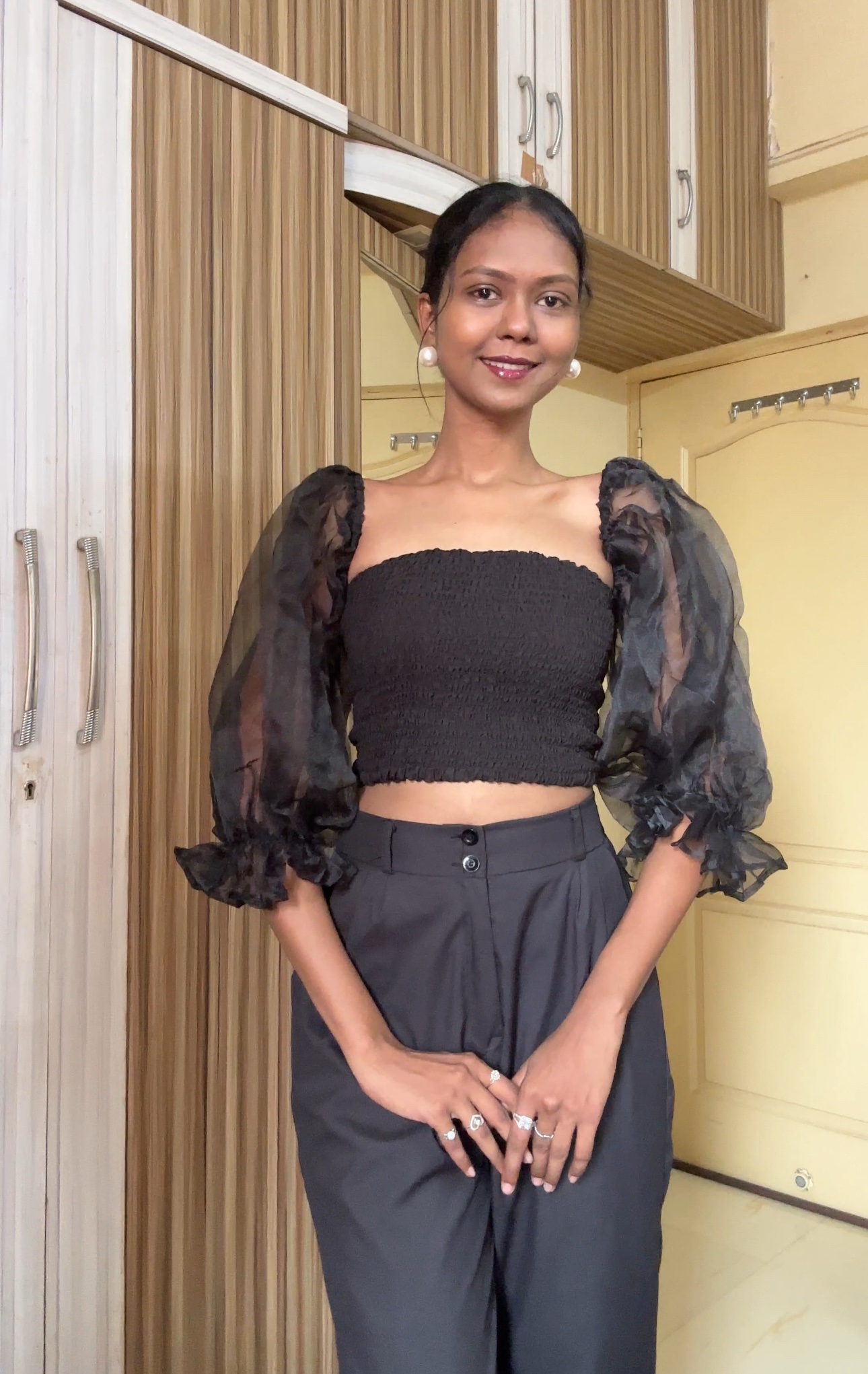 Black organza Sleeves