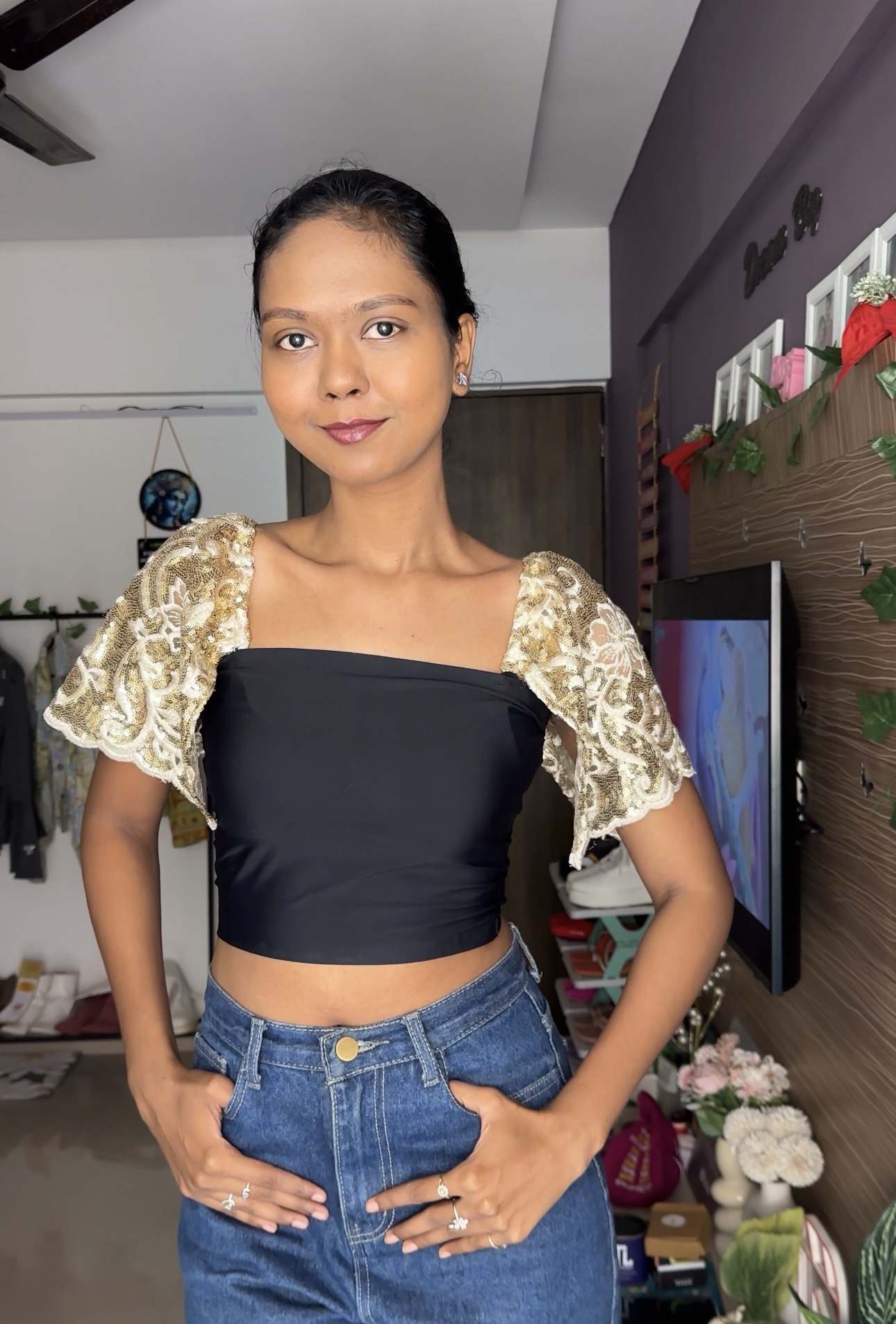 Sequin Beautiful Detachable Bra Straps Sleeves