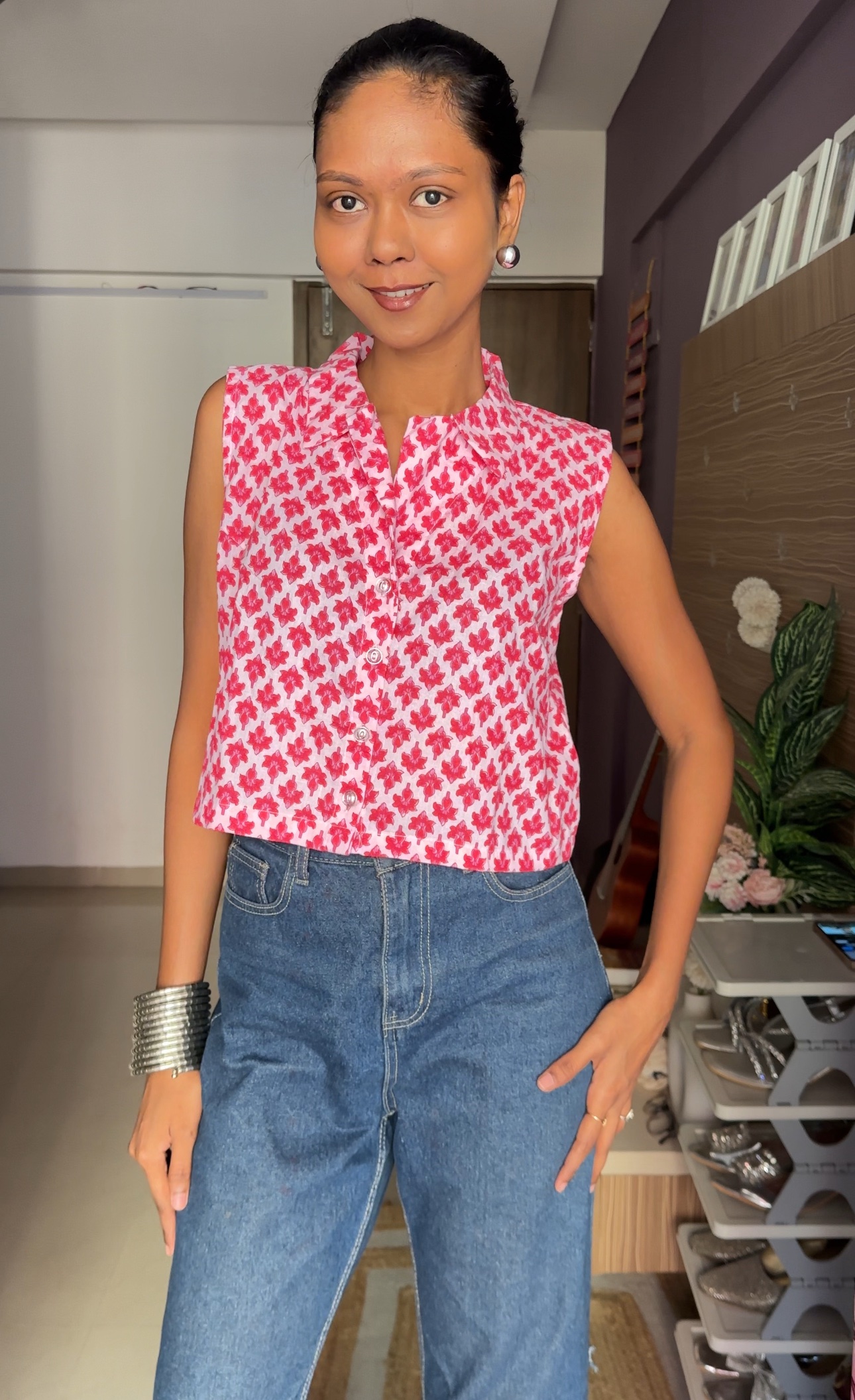 Red Cotton Waistcoat