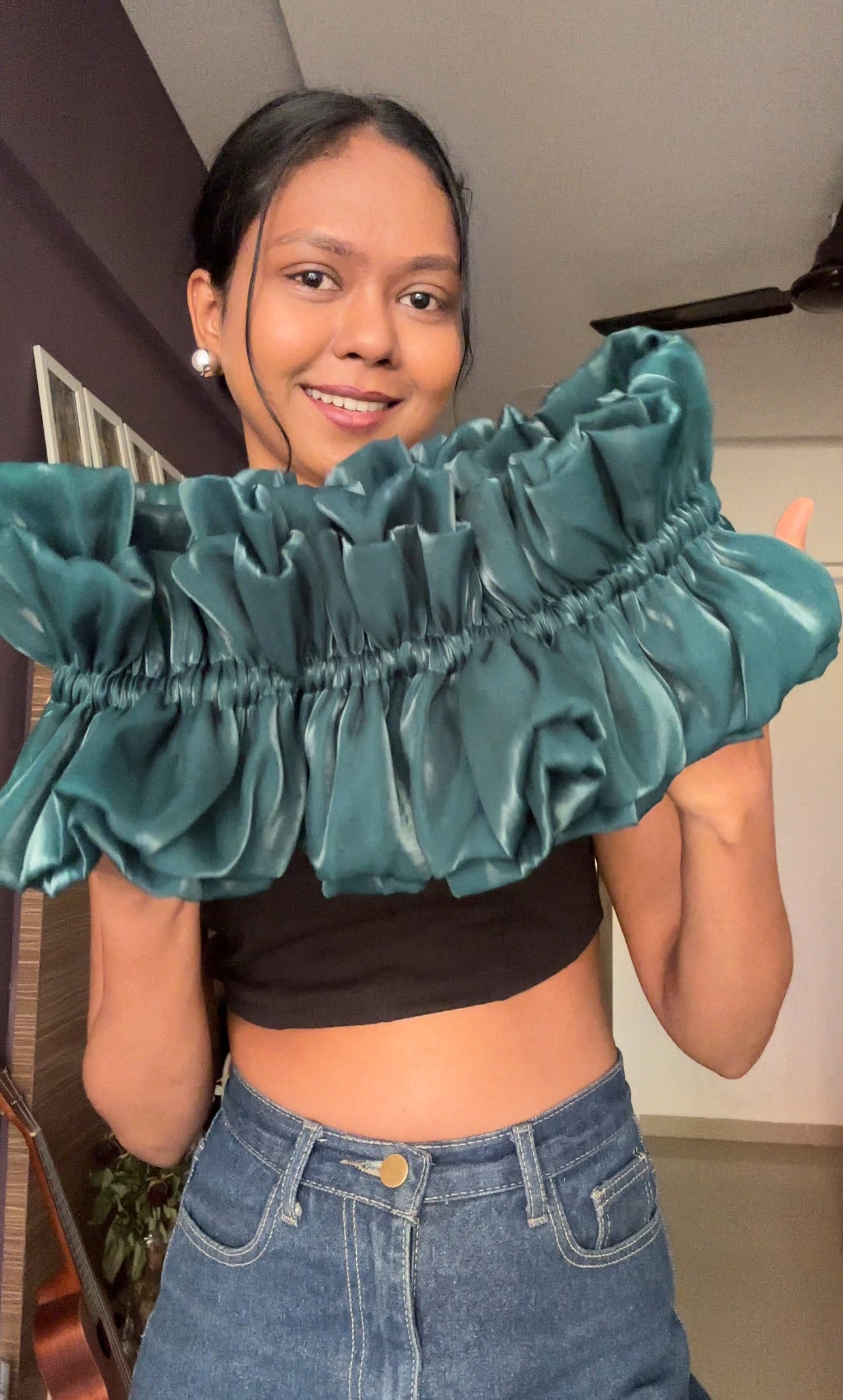 Green Detachable Ruffles