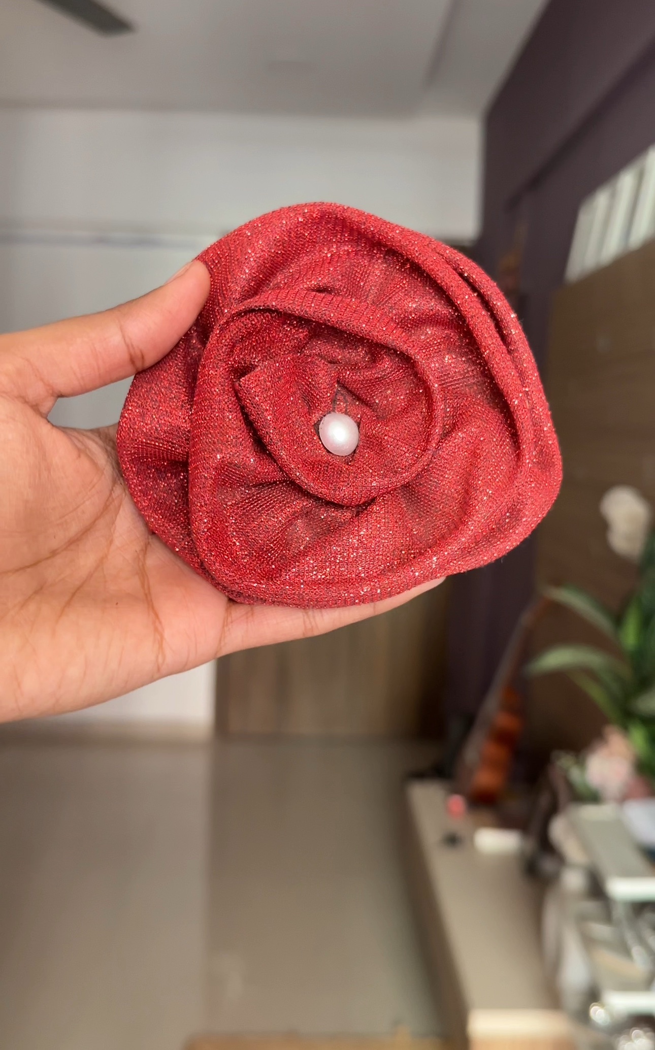 Red Sequin Brooch