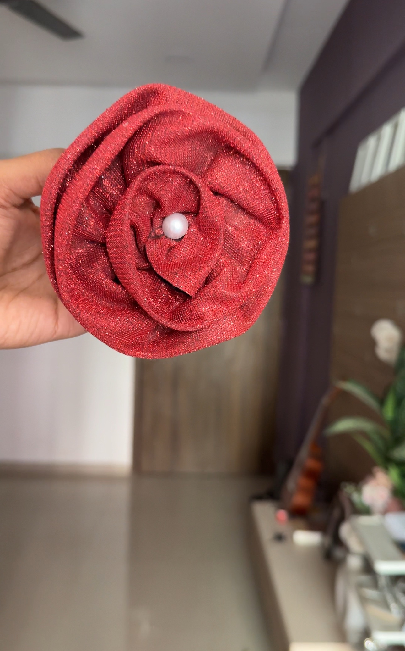 Red Sequin Brooch