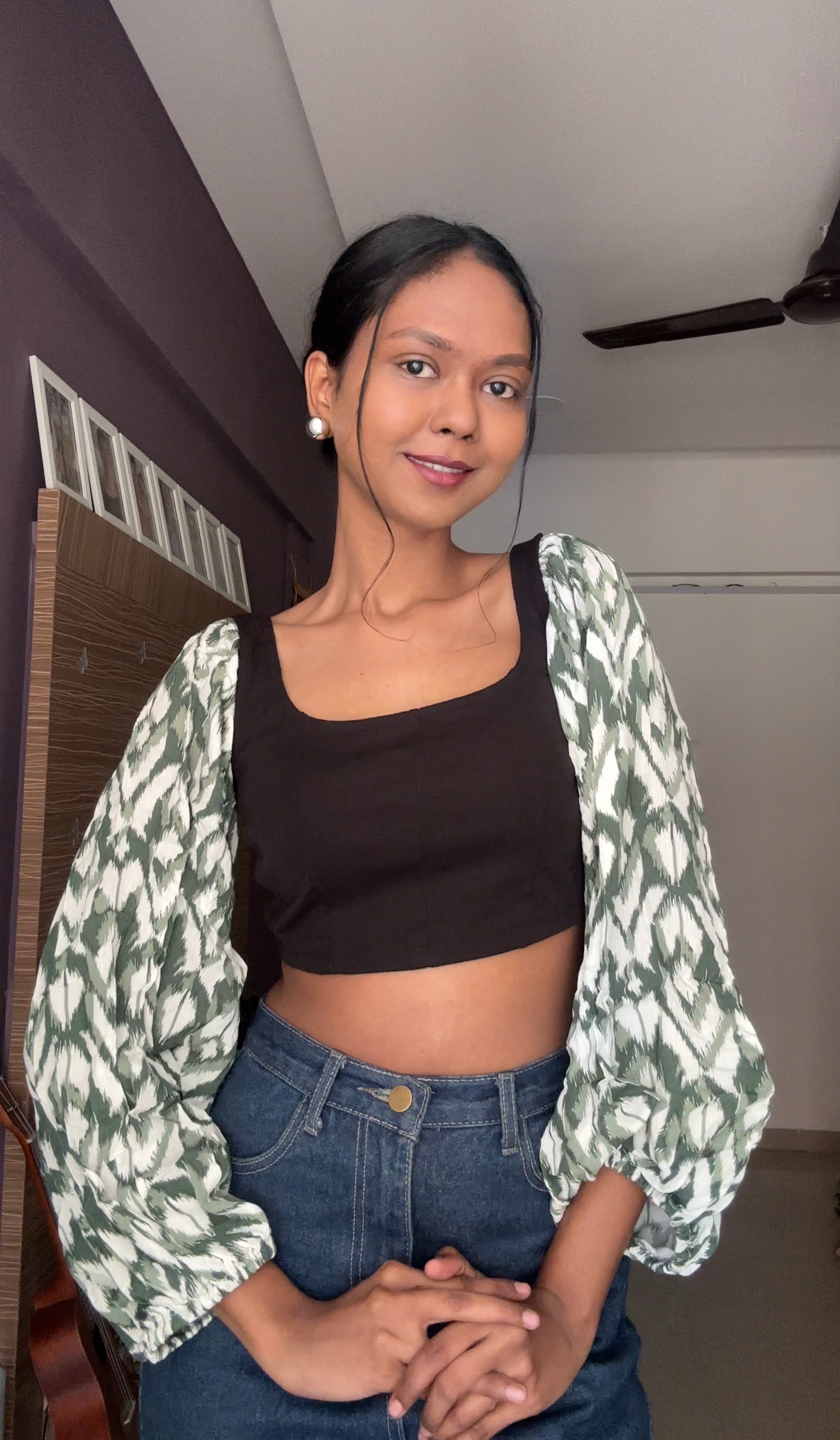 Olive Green Rayon Detachable Sleeves