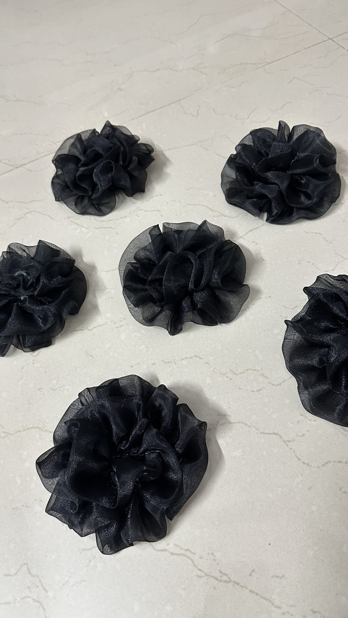 Organza Flower ( 6 pieces )