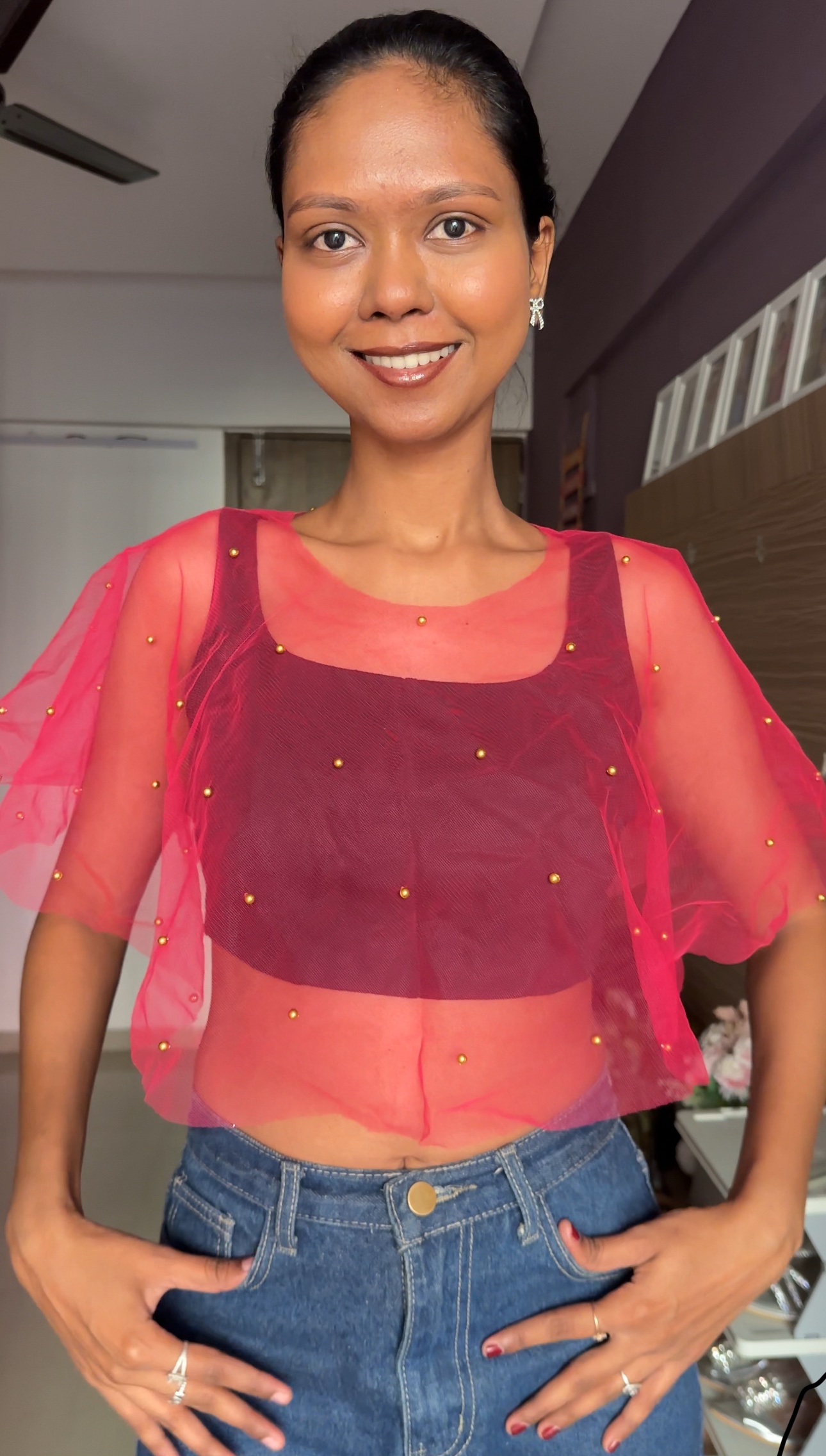 Pink Net Cape