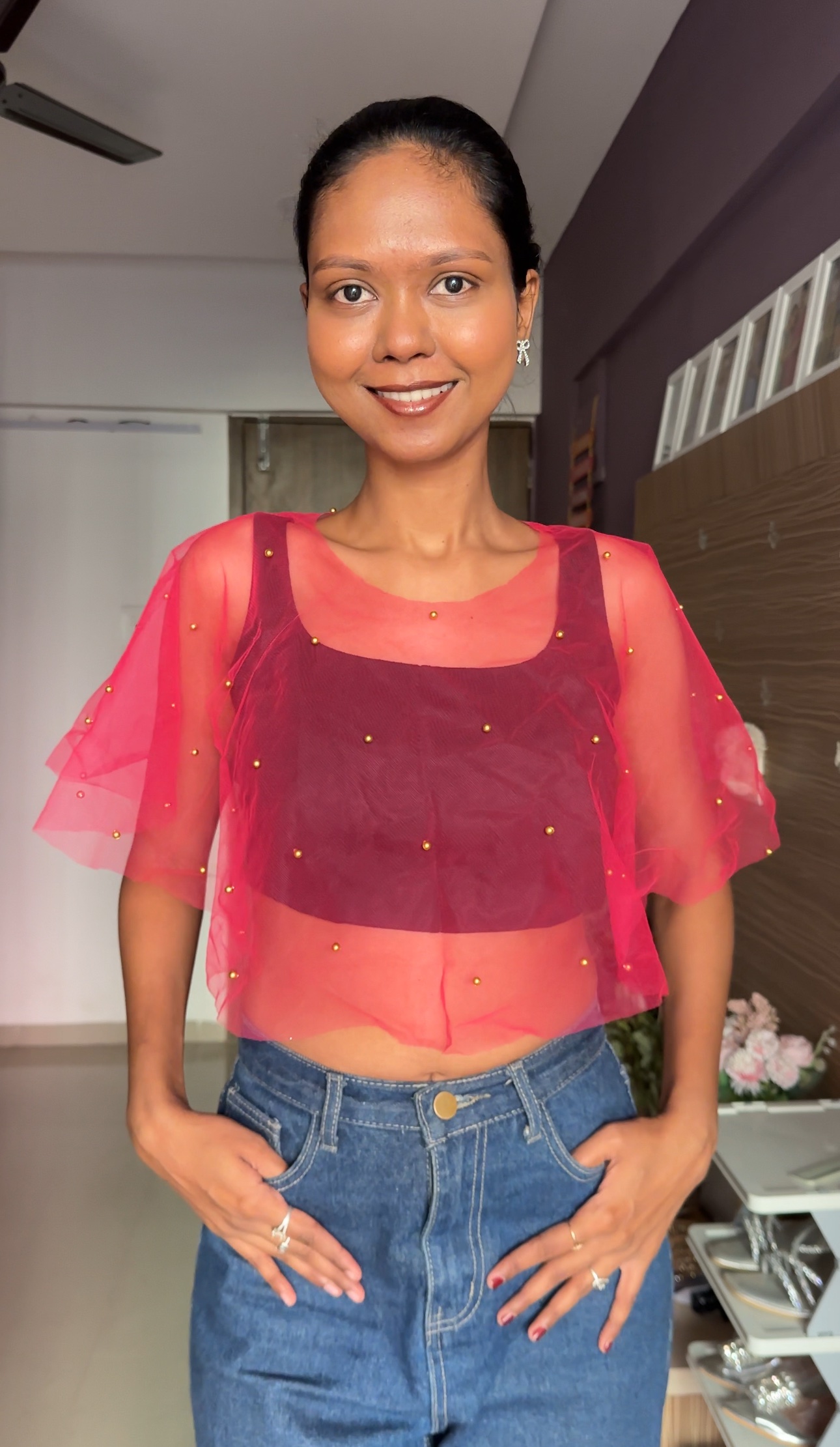 Pink Net Cape