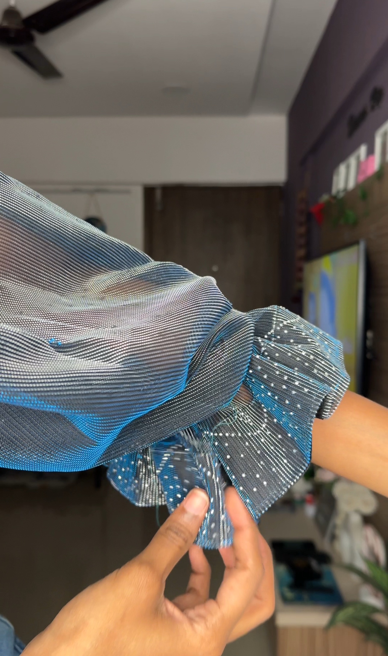 Blue Holographic Detachable Sleeves