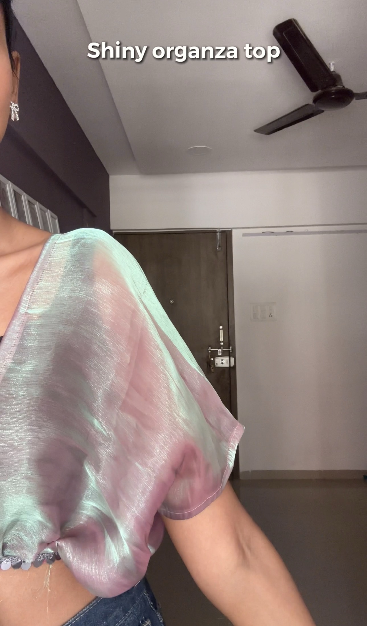 Shiny Organza Detachable Top