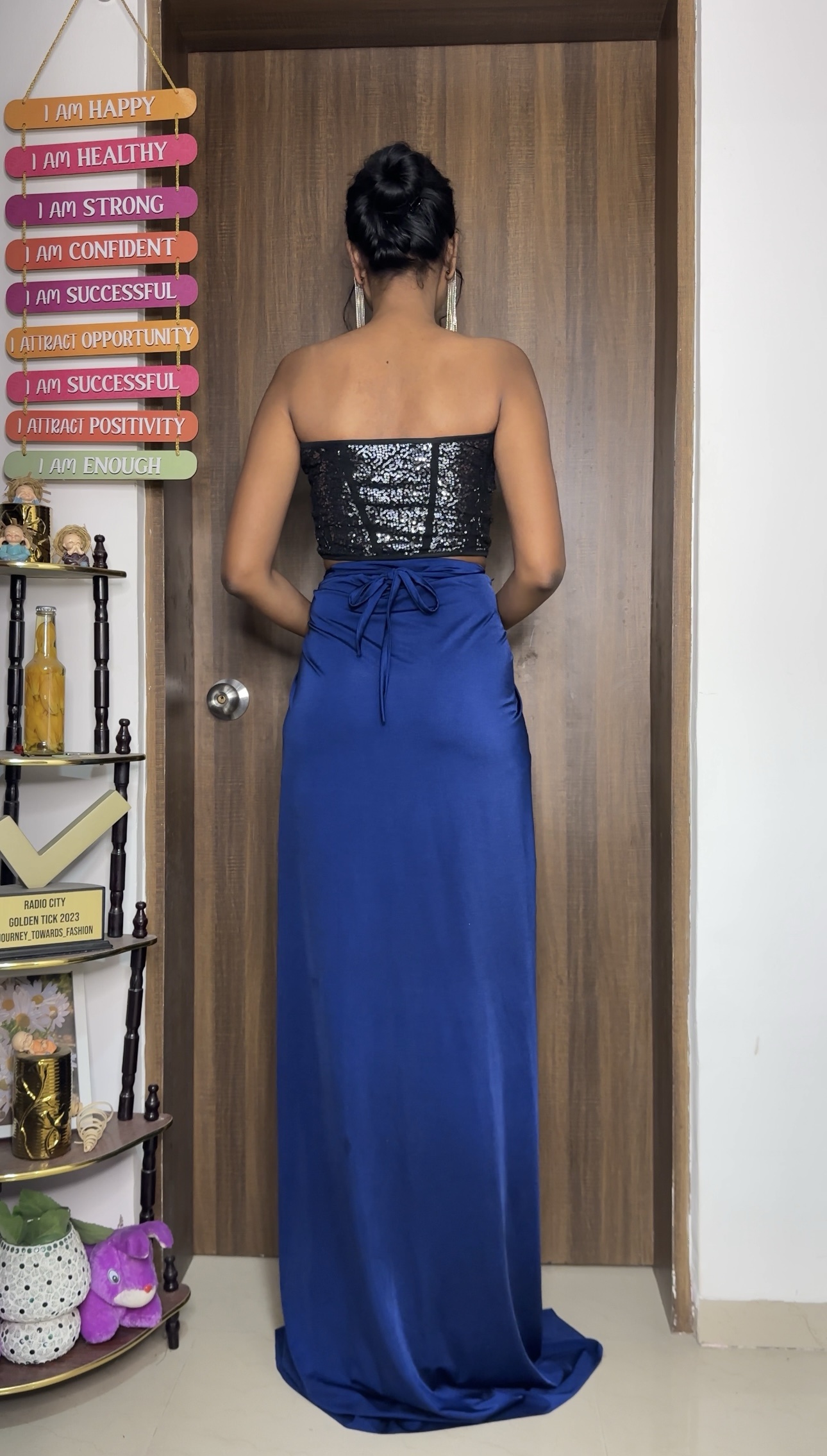 Navy Blue Lycra Skirt