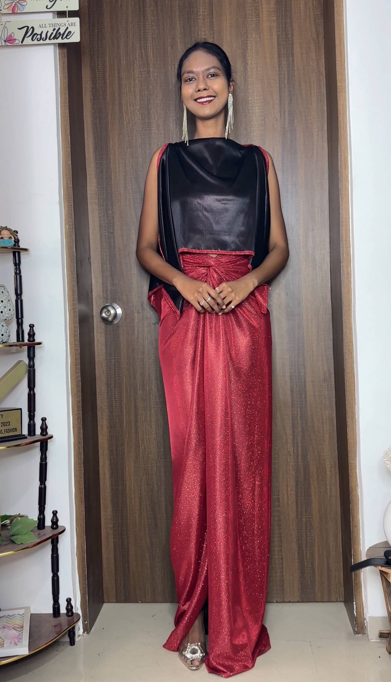 Red Reversible Multiway Top