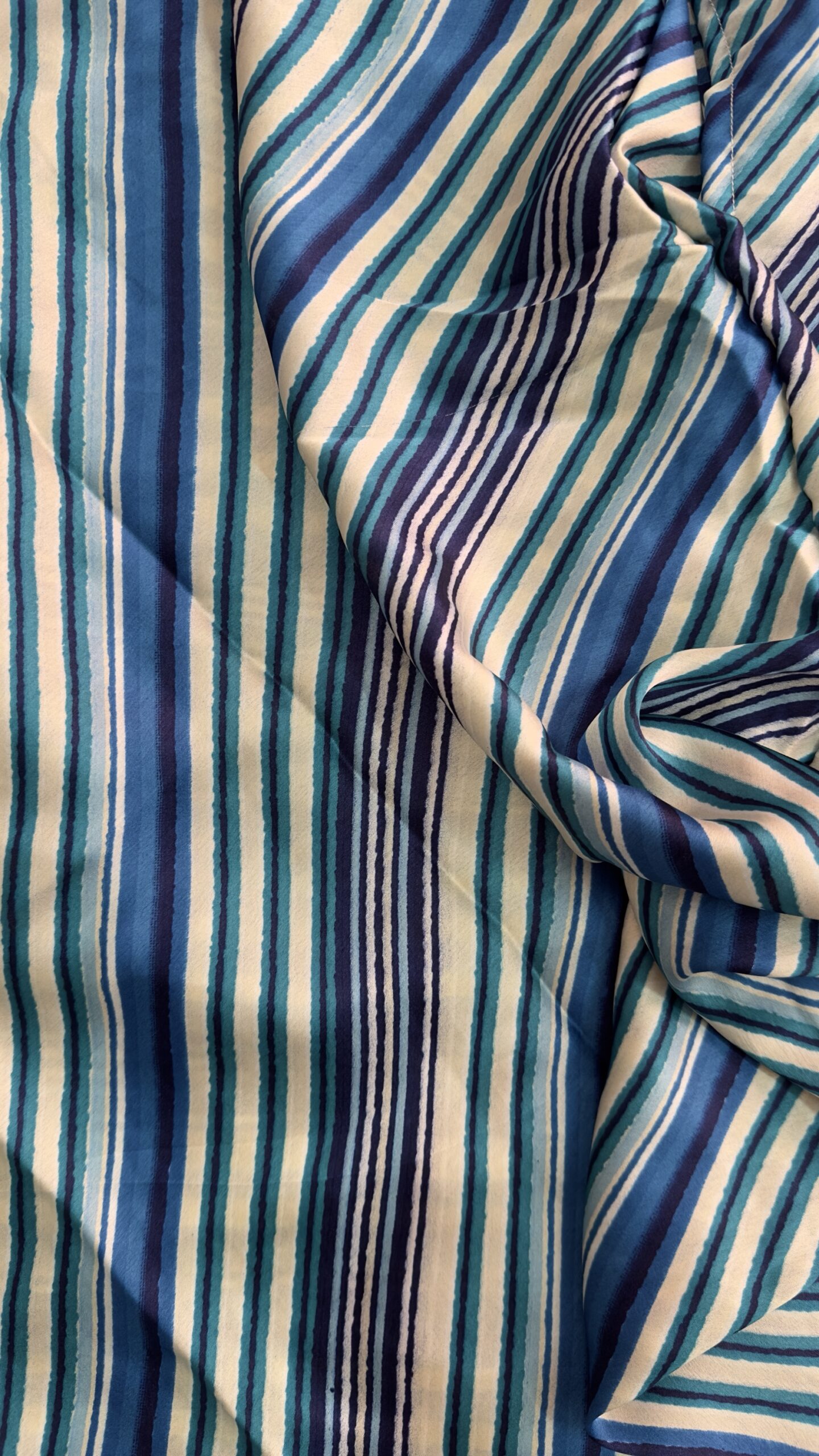 Blue Stripes satin multiway skirt