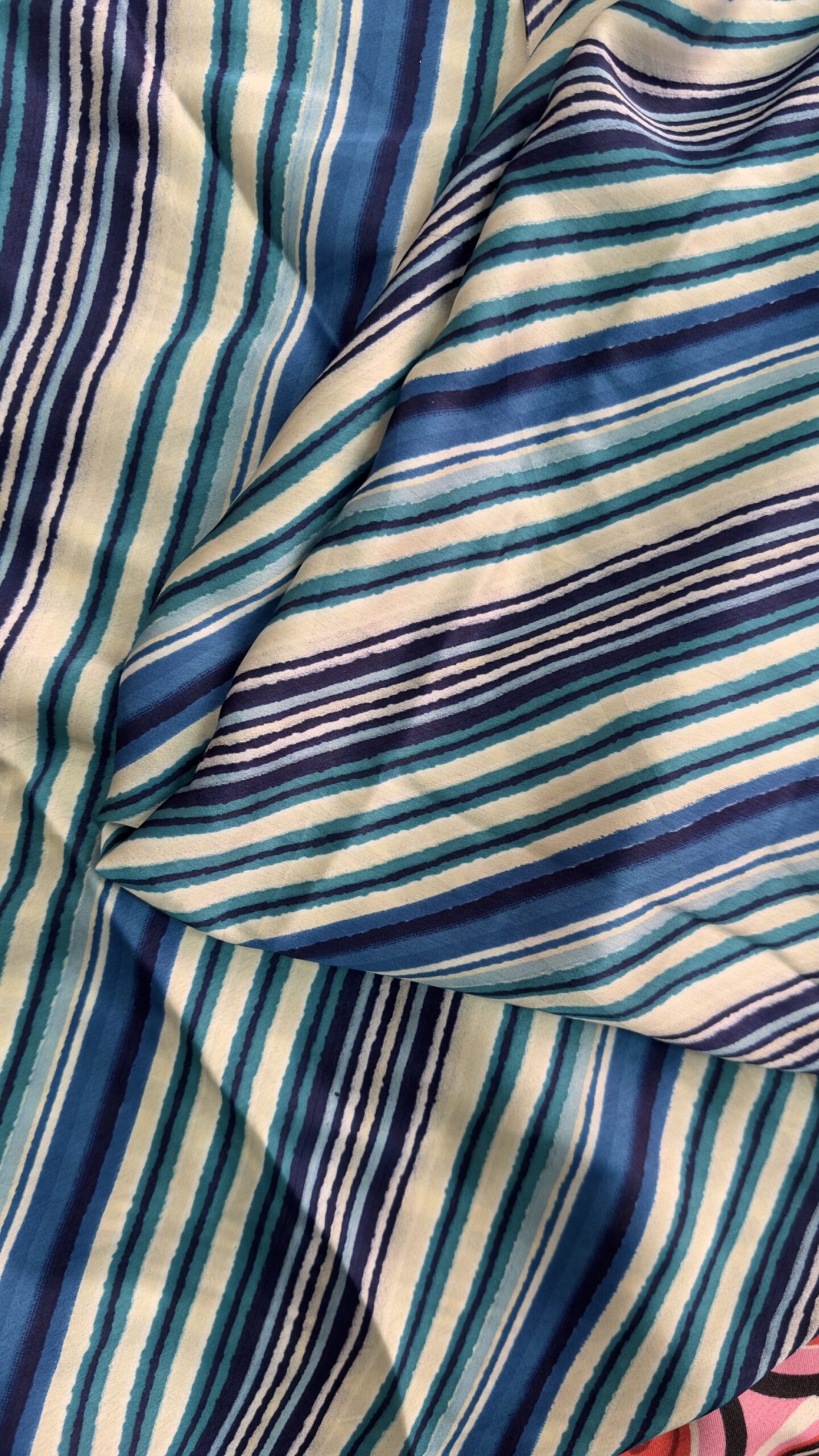 Blue Stripes satin multiway skirt