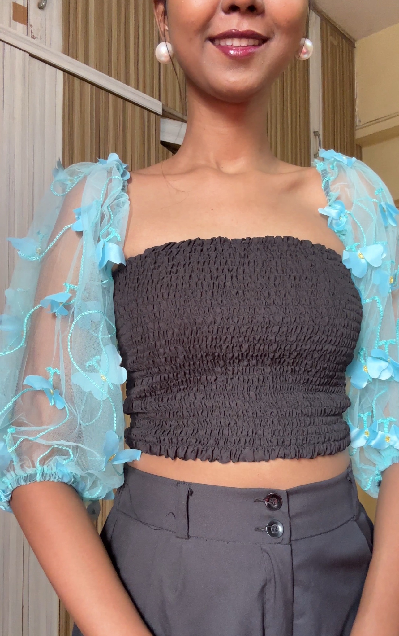 Blue Butterfly Sleeves