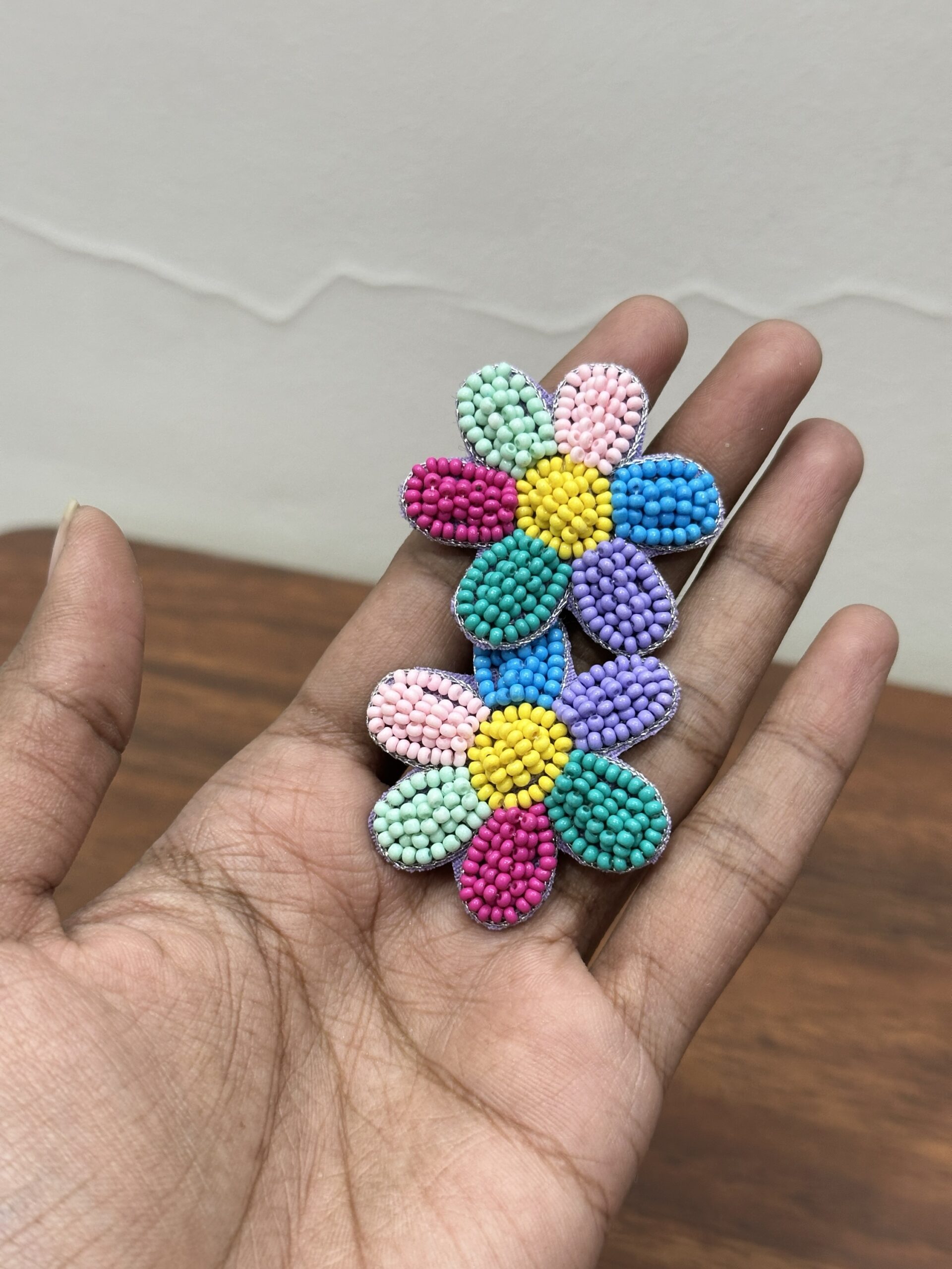 Trendy Multicolour Flower Earrings