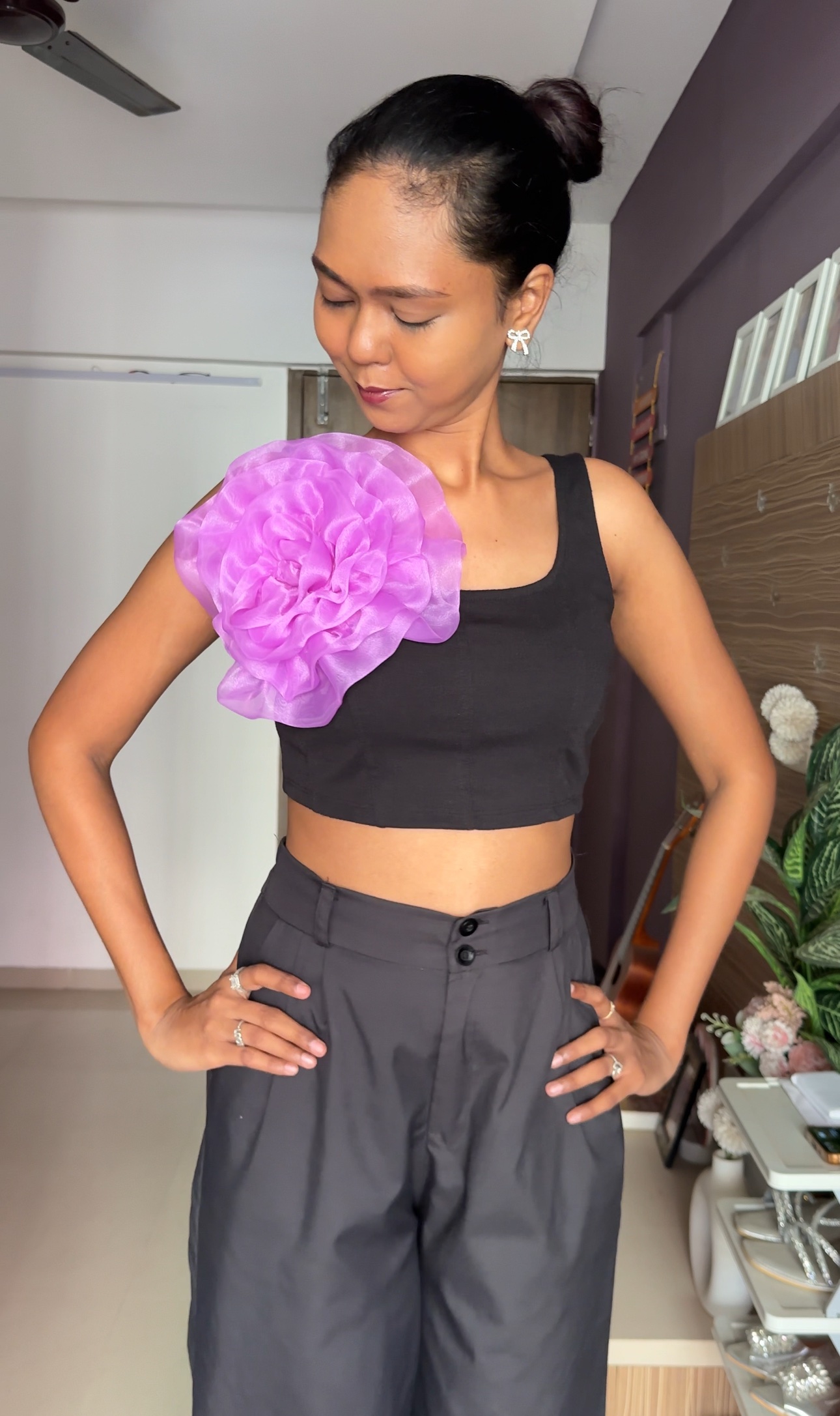 Lilac Flower Brooch