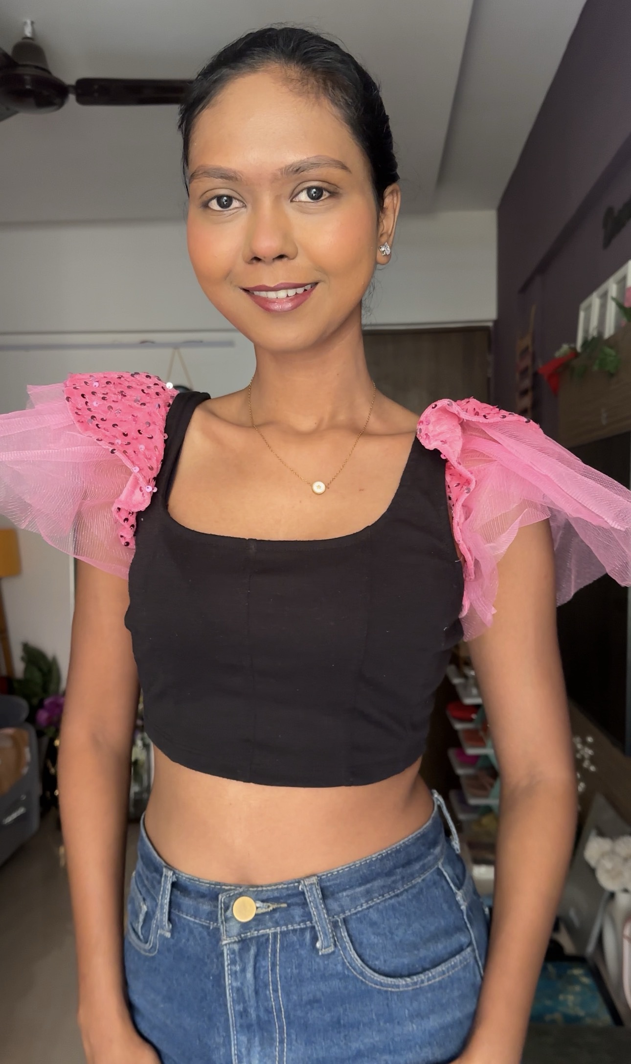 Pink Flute Sleeves