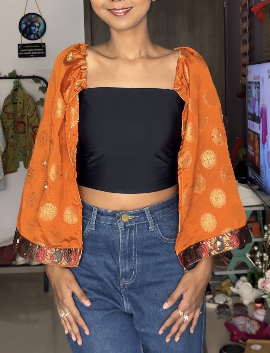 Indian Kimono Detachable Bra Straps Sleeves