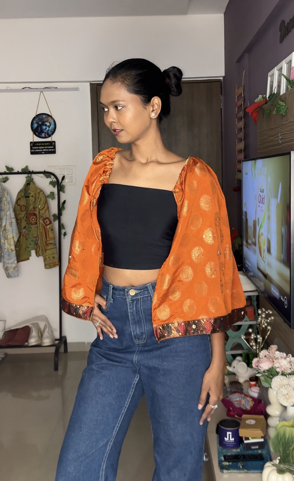 Indian Kimono Detachable Bra Straps Sleeves