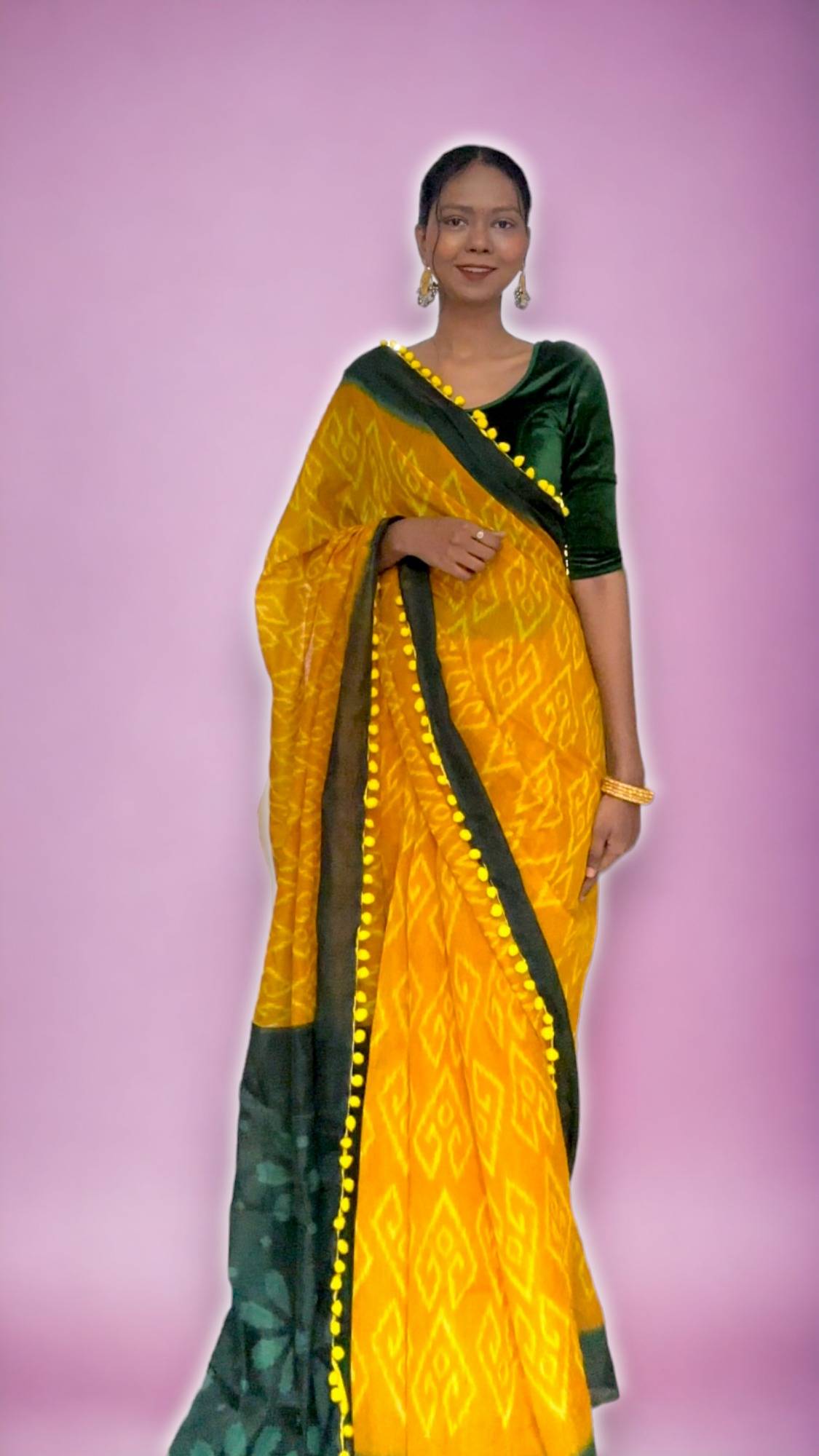 Yellow Ready to Wear Saree