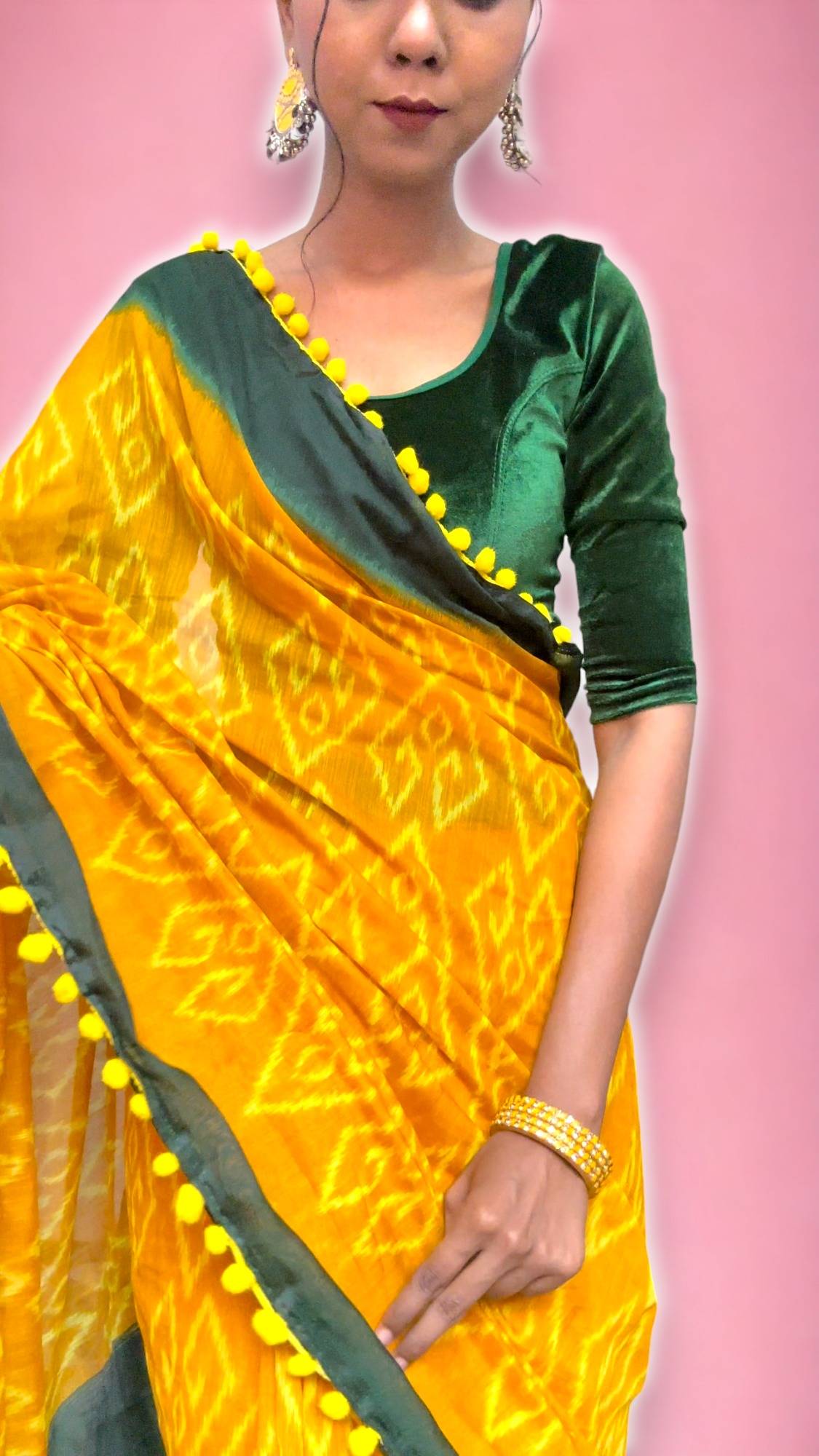 Yellow Ready to Wear Saree