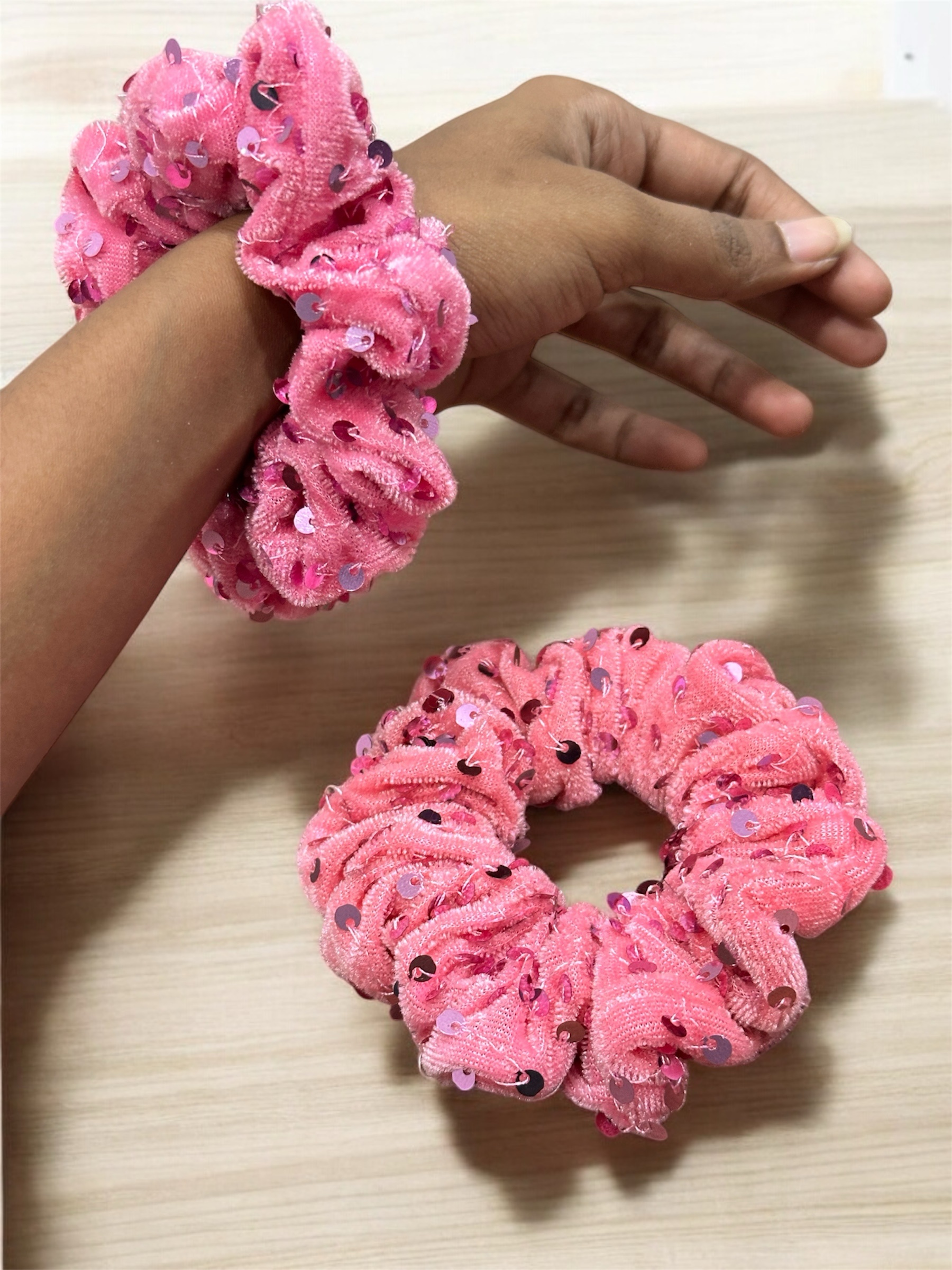 Set of 2 Sequin Scrunchie