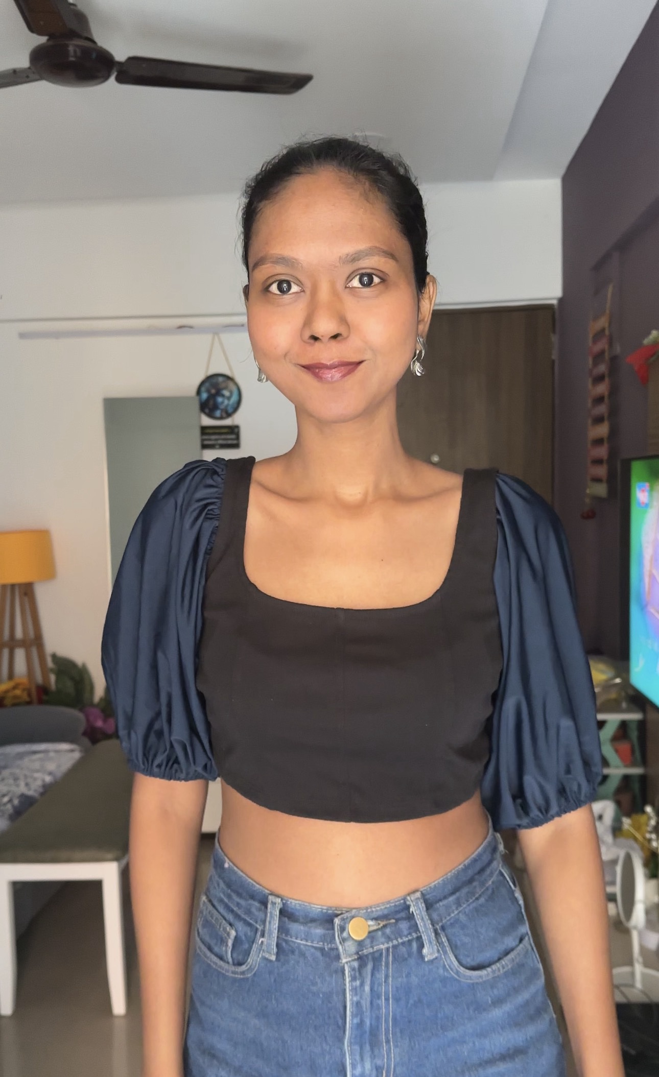 Navy Blue Stretchable Lycra Sleeves