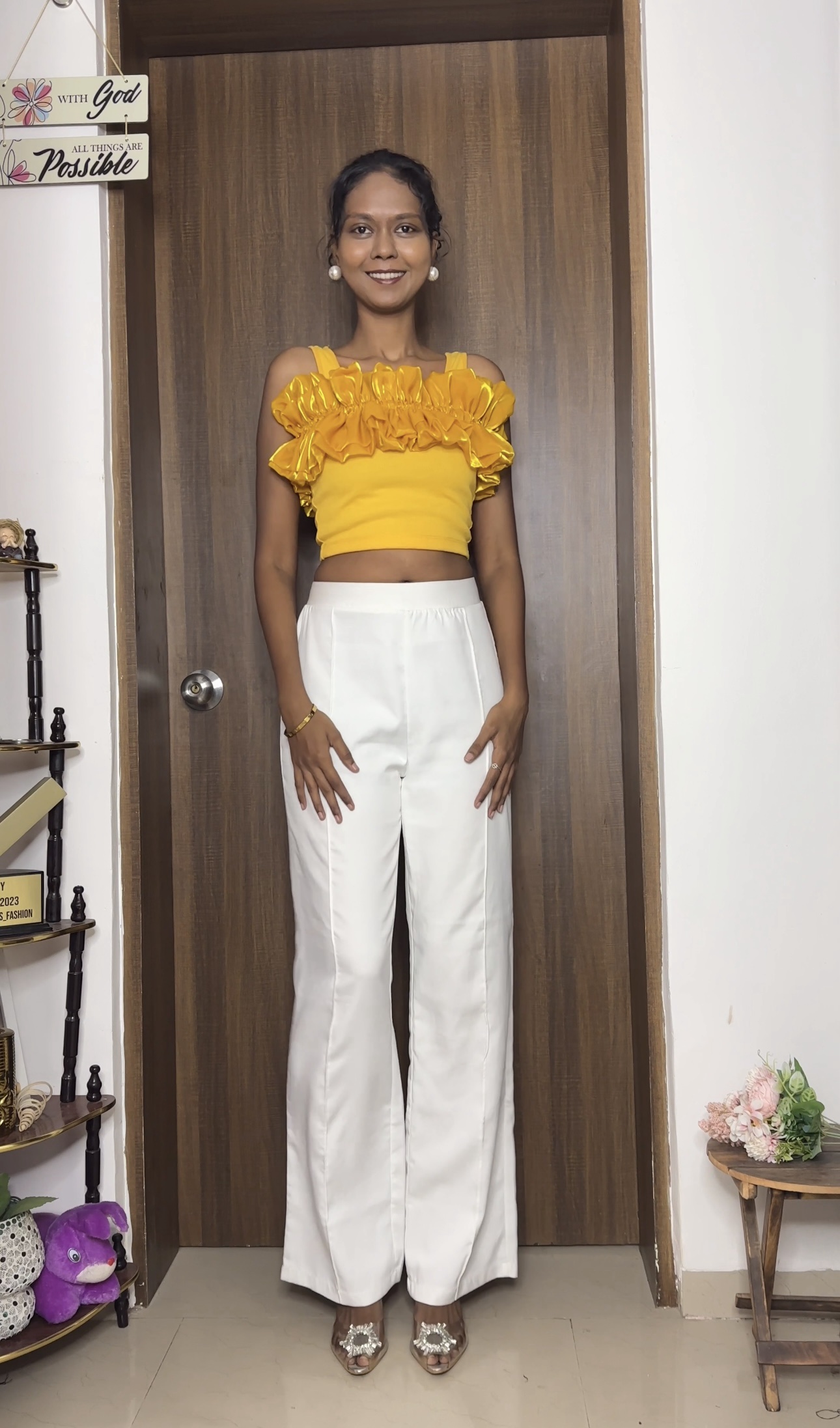 Yellow Detachable Ruffles