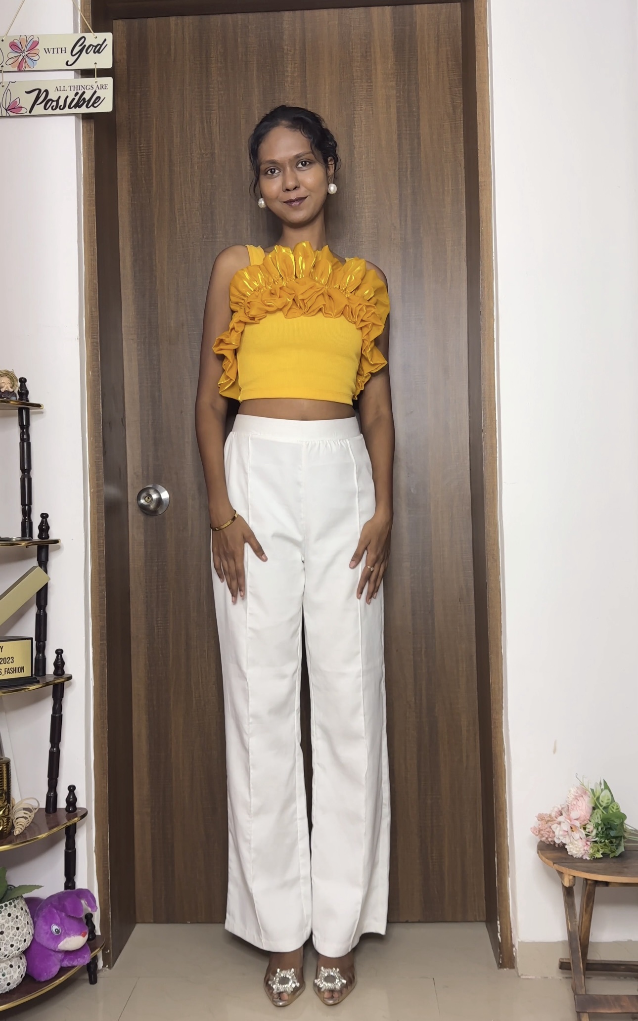 Yellow Detachable Ruffles