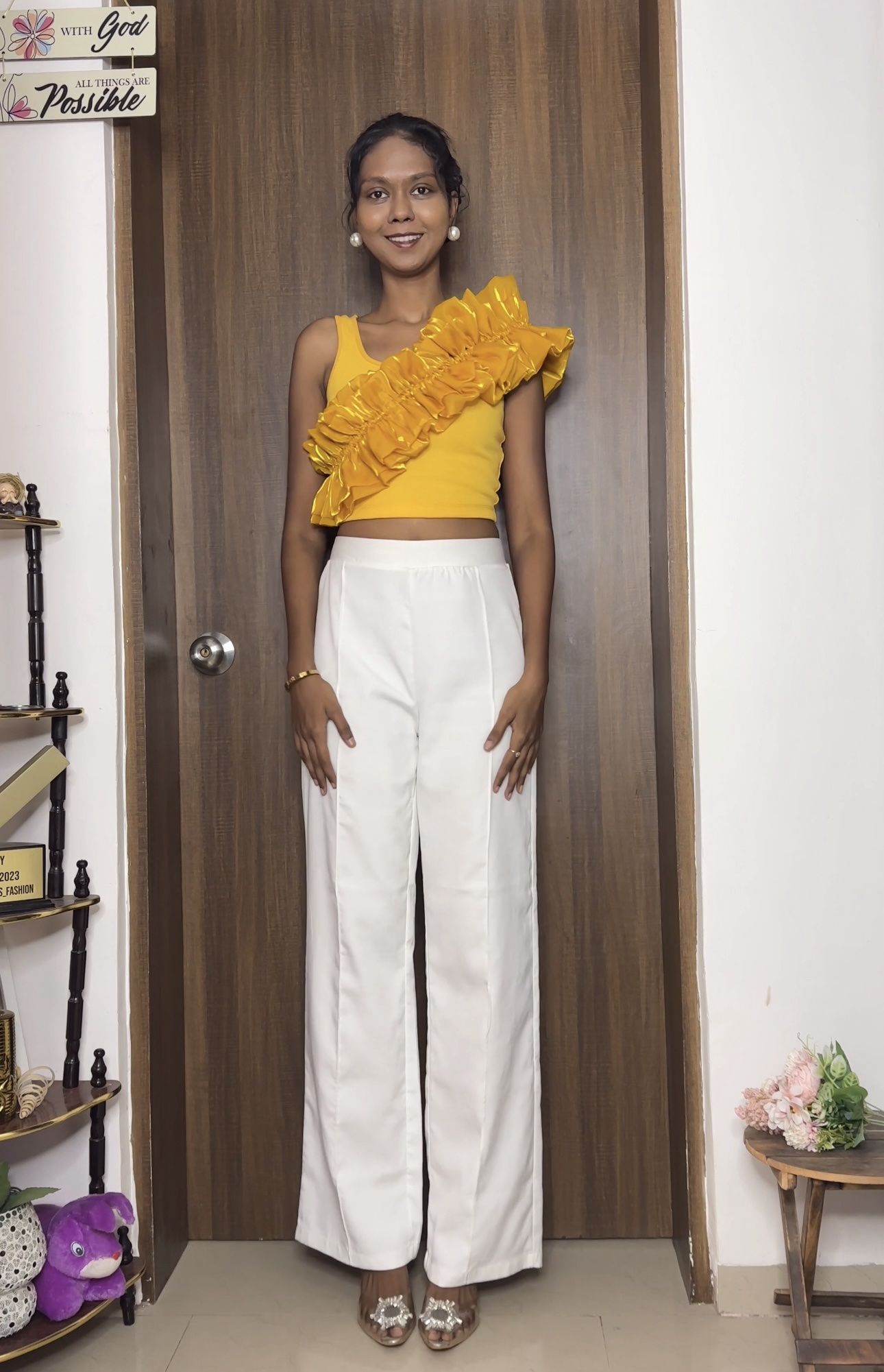Yellow Detachable Ruffles
